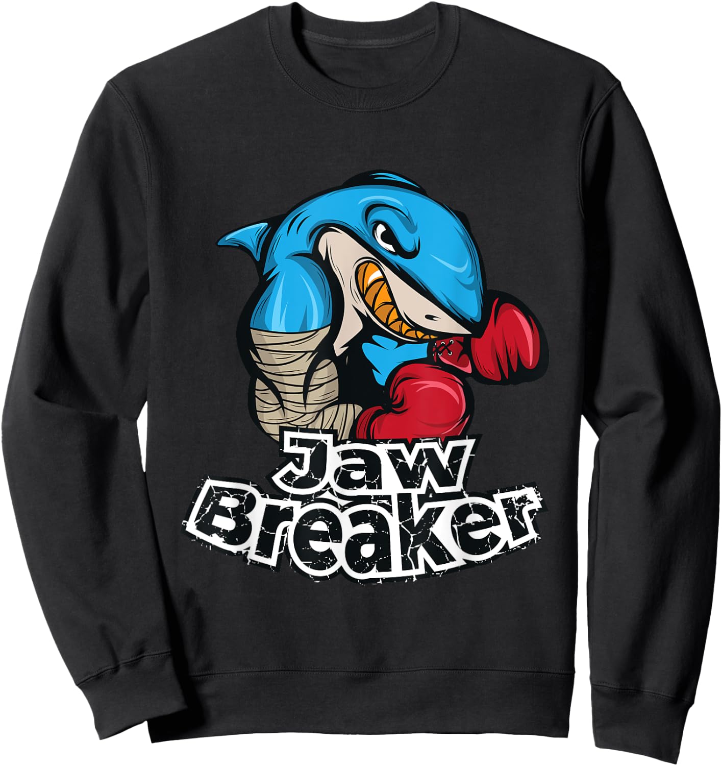 Shark Jaw Breaker Boxing, Cool Sport Shark Lover Gift Sweatshirt - Sweatshirt | Black