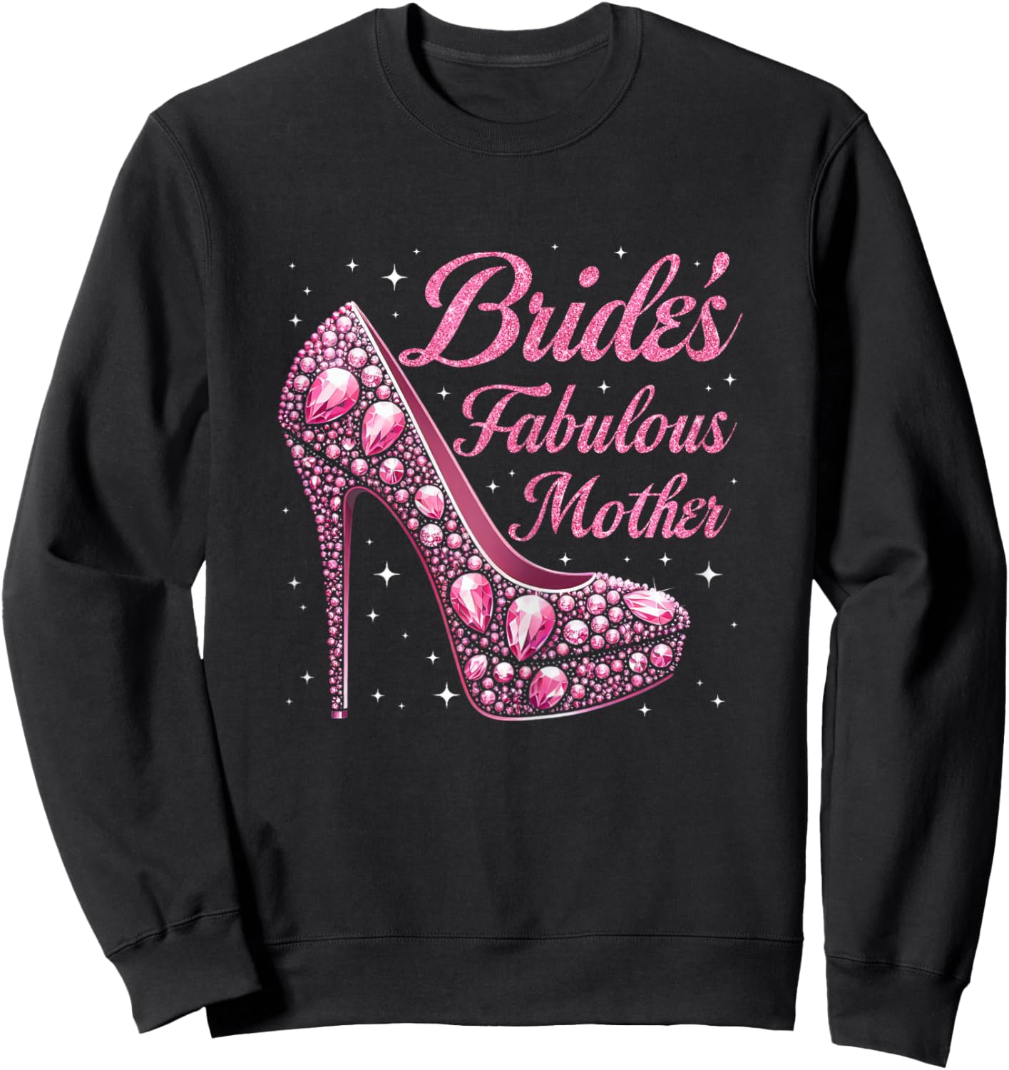 Mother's Fabulous Bride Happy Wedding Married Day Vintage Sweatshirt - Sweatshirt | Black