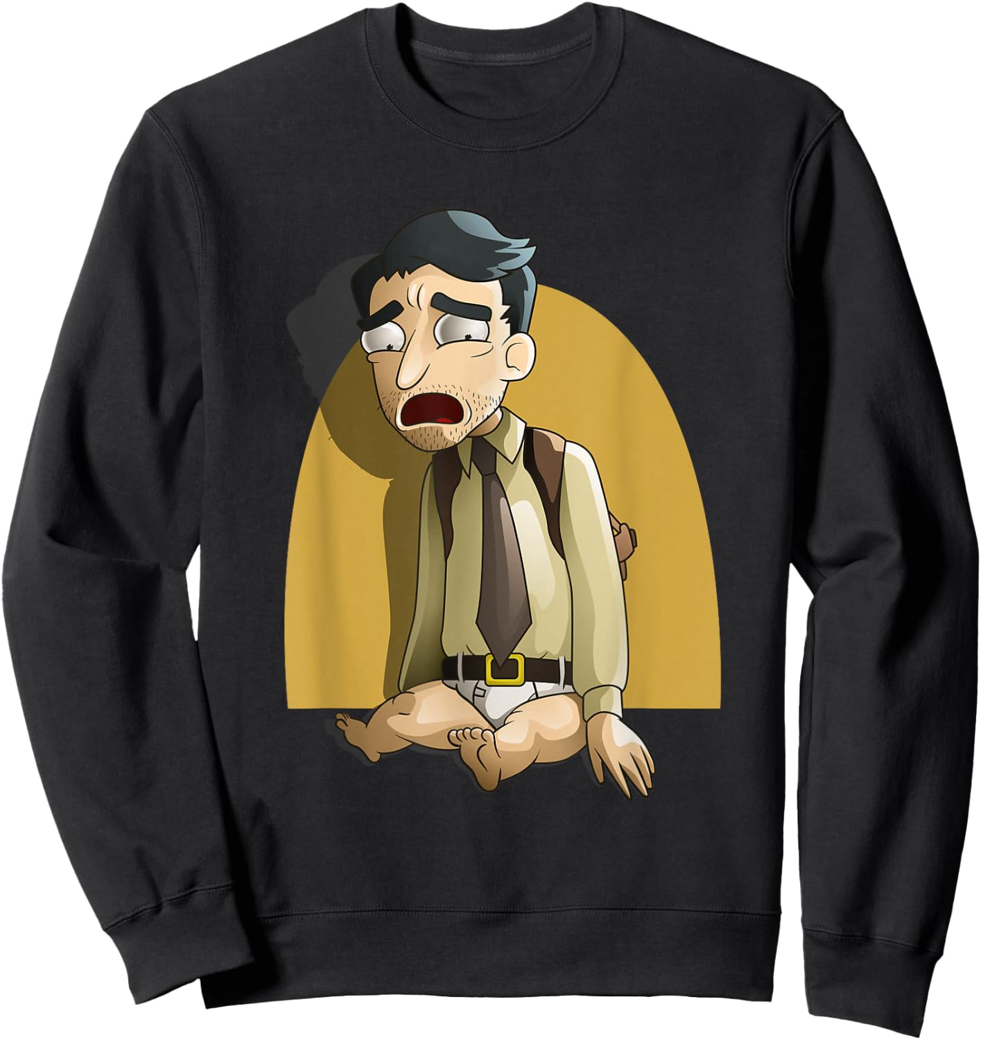 Mademark x Rick and Morty - Rick and Morty Shirt Baby Leg Detective Sweatshirt - Sweatshirt | Black