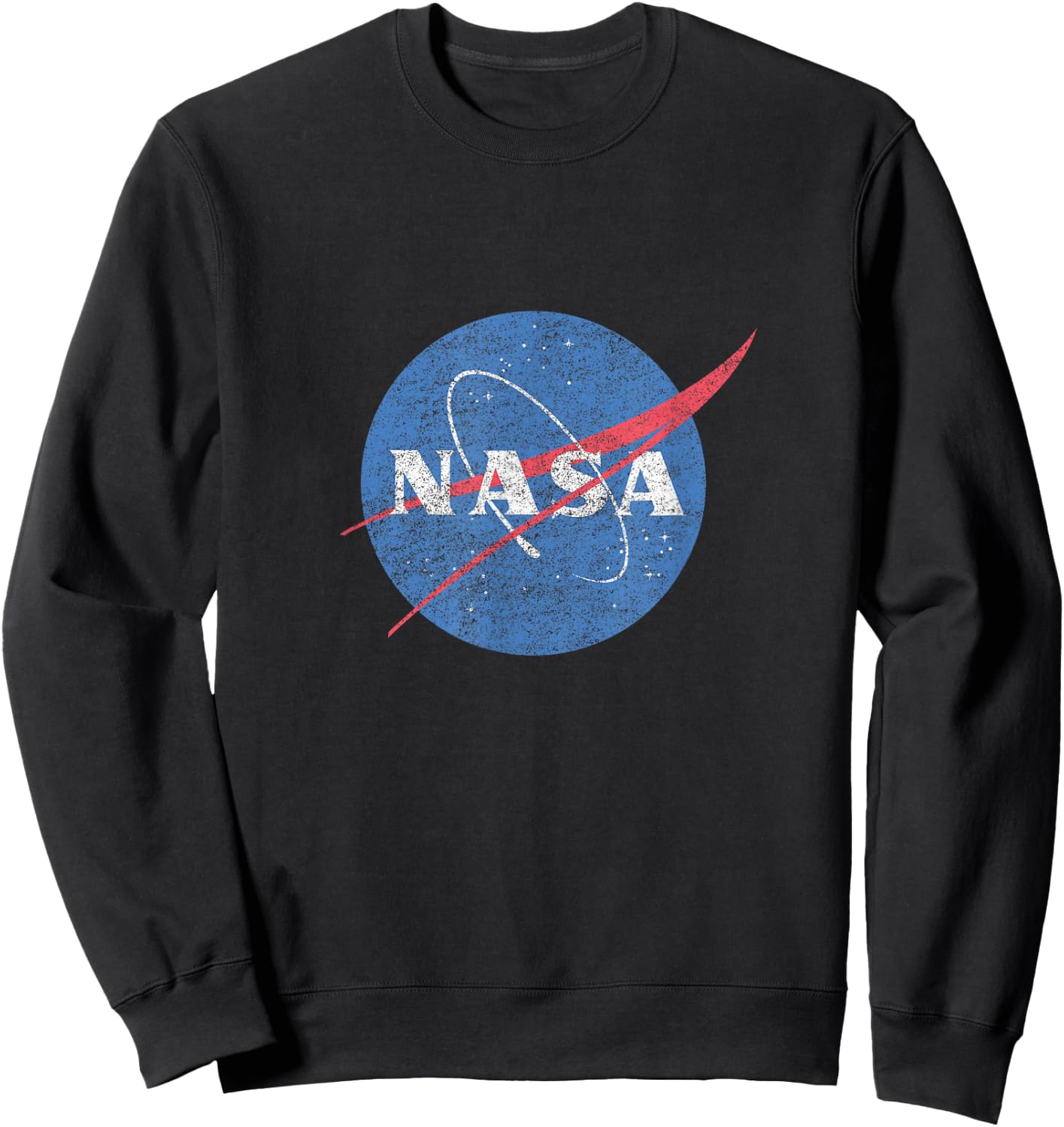 Official NASA Logo - Vintage Style Sweatshirt - Sweatshirt | Black
