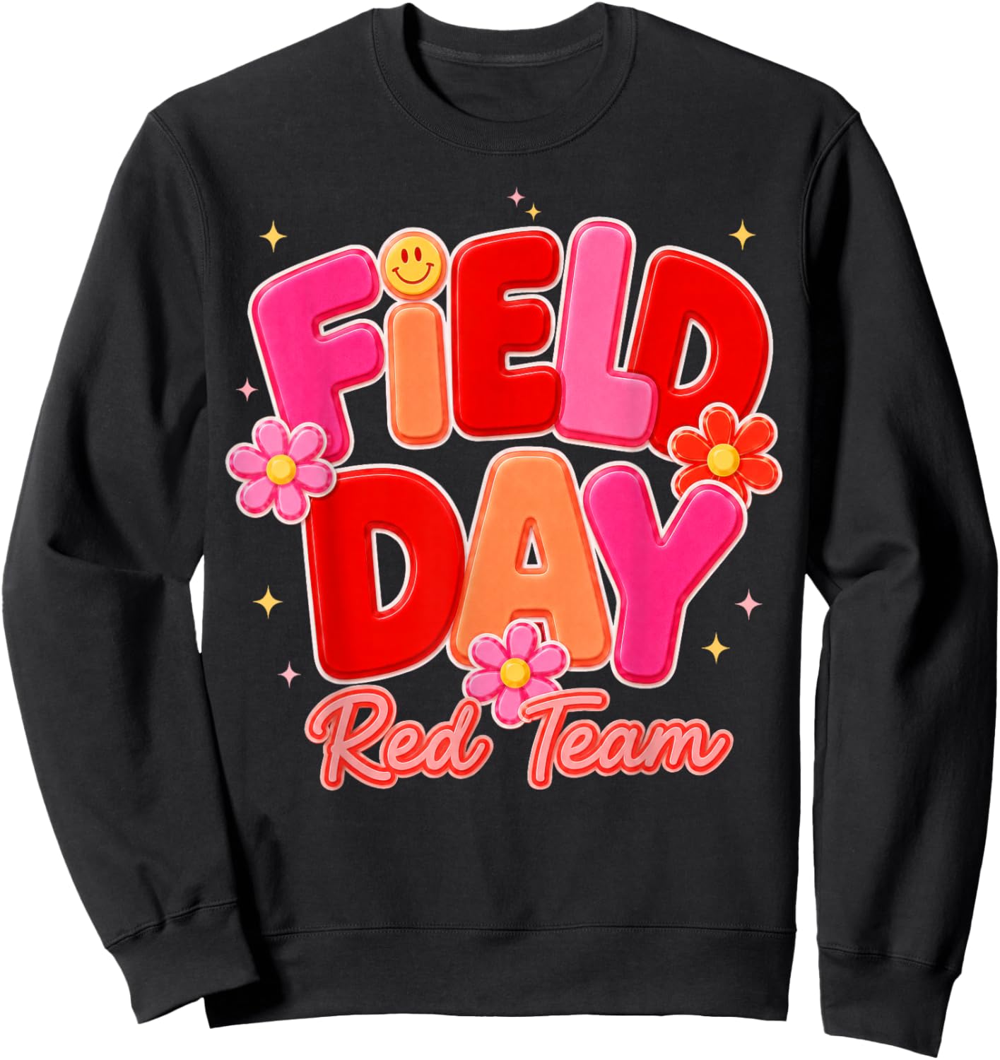 Field Day Red Team Let The Games Begin Fun Day Field Trip Sweatshirt - Sweatshirt | Black