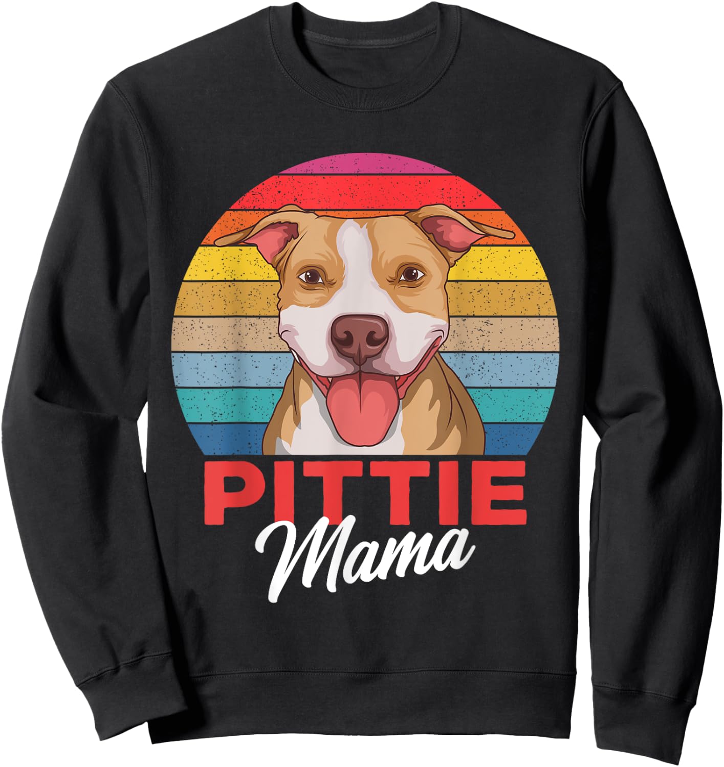 Pittie Mama Pitbull Dog Mom Sweatshirt - Sweatshirt | Black