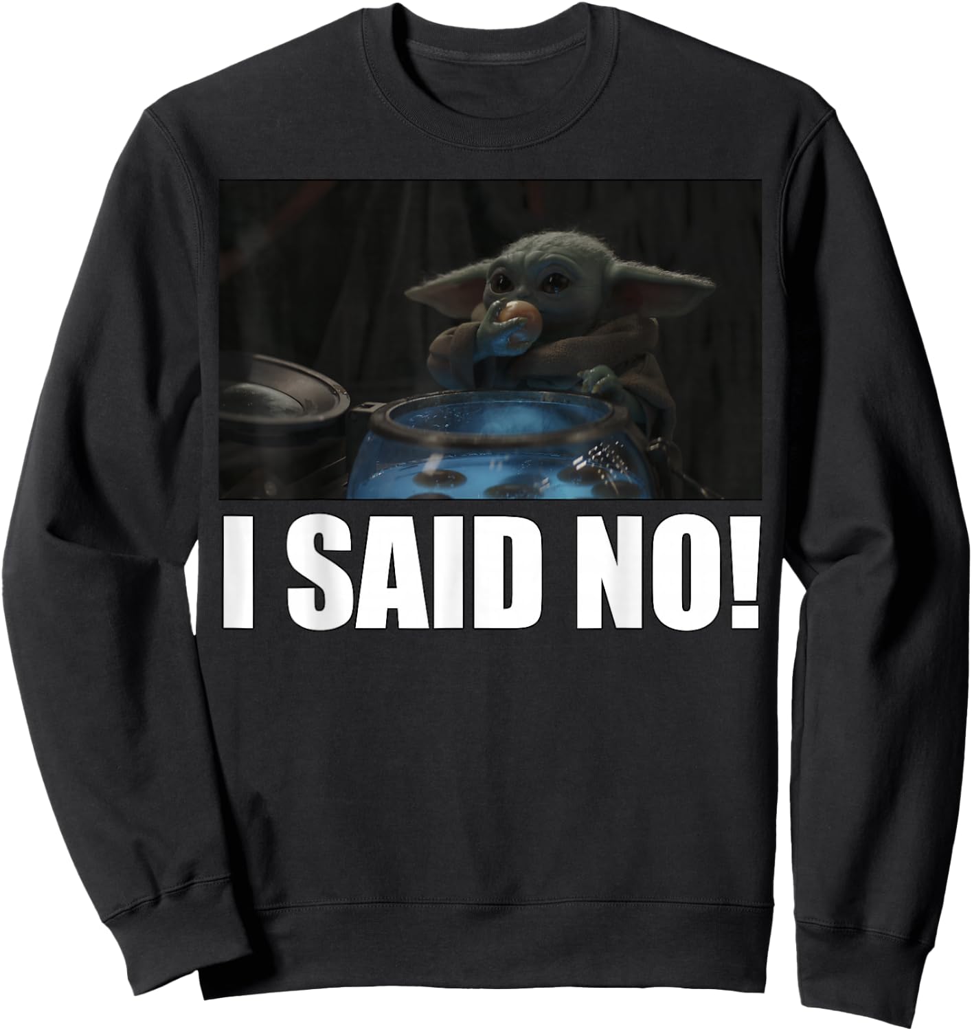 Star Wars: The Mandalorian The Child I Said No R5 Sweatshirt - Sweatshirt | Black