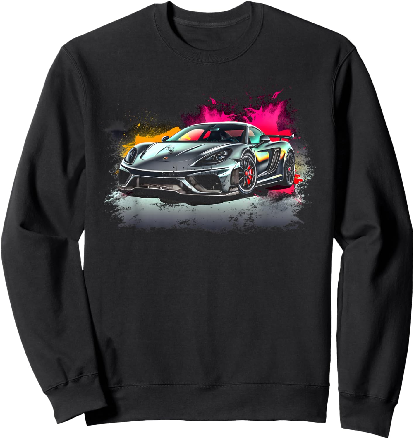 Supercar Exotic Sports Car Concept Hypercar Vintage Graphic Sweatshirt - Sweatshirt | Black