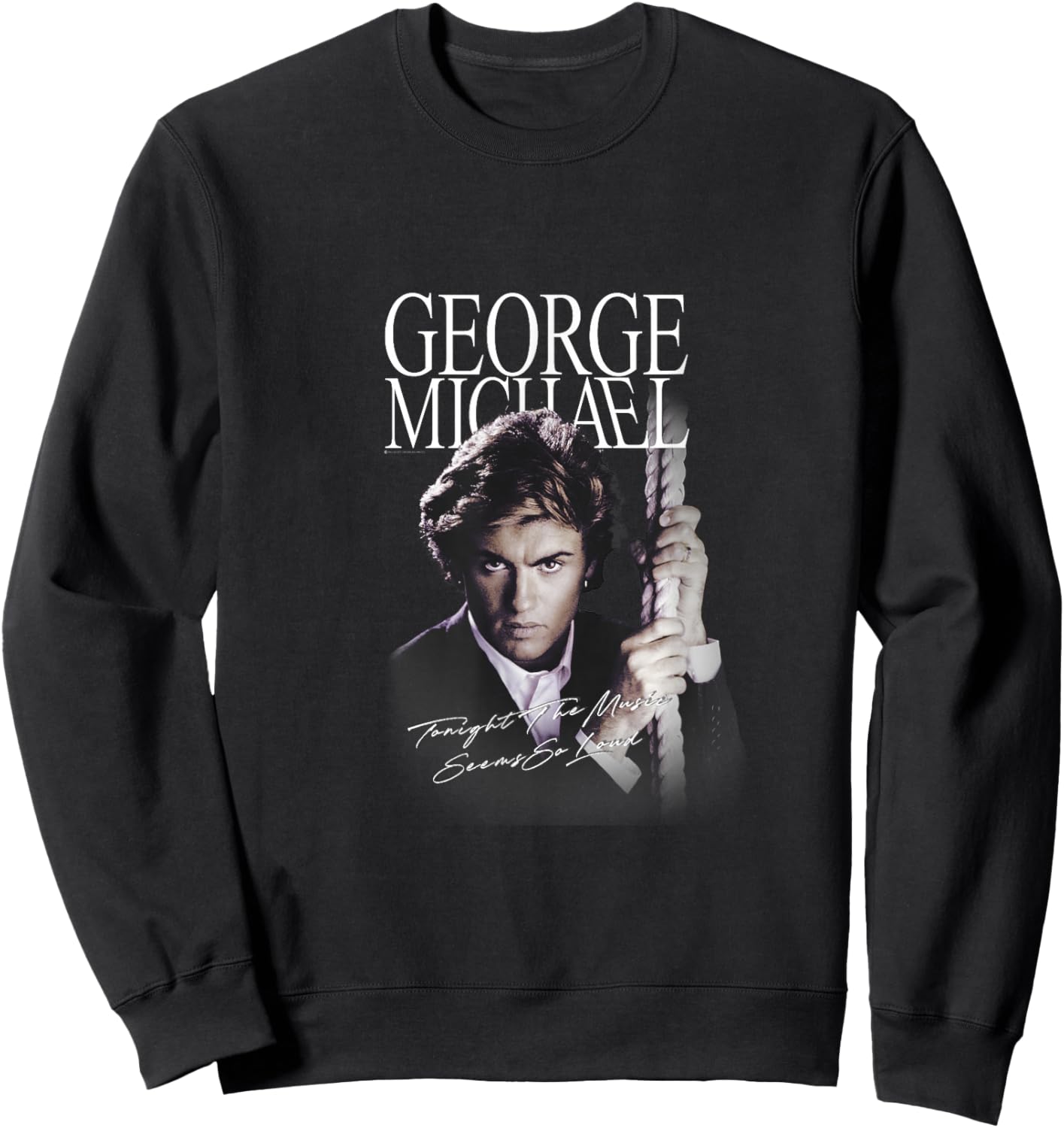 George Michael Retro Icon , Small, Black Sweatshirt - Sweatshirt | Black