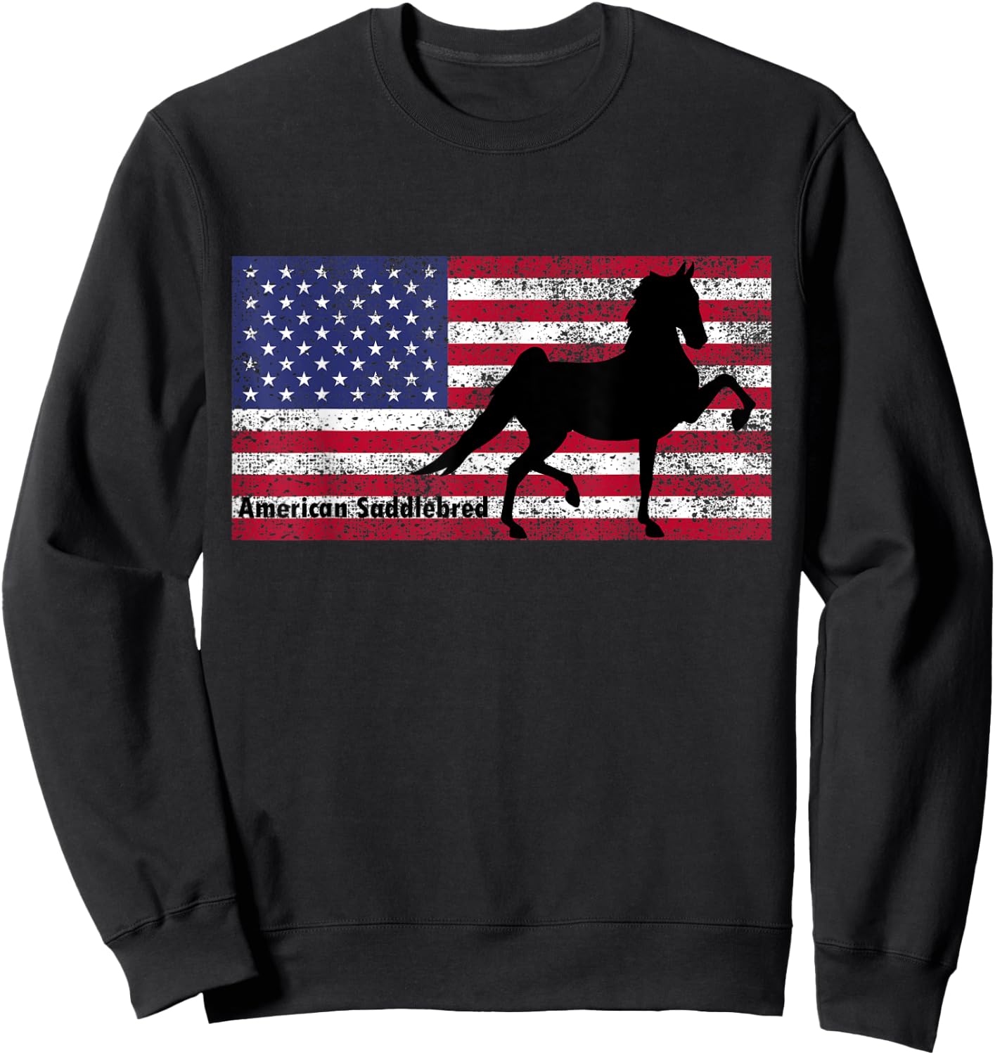 American Saddlebred Horse Training Gaited Horses Men T Shirt Sweatshirt - Sweatshirt | Black
