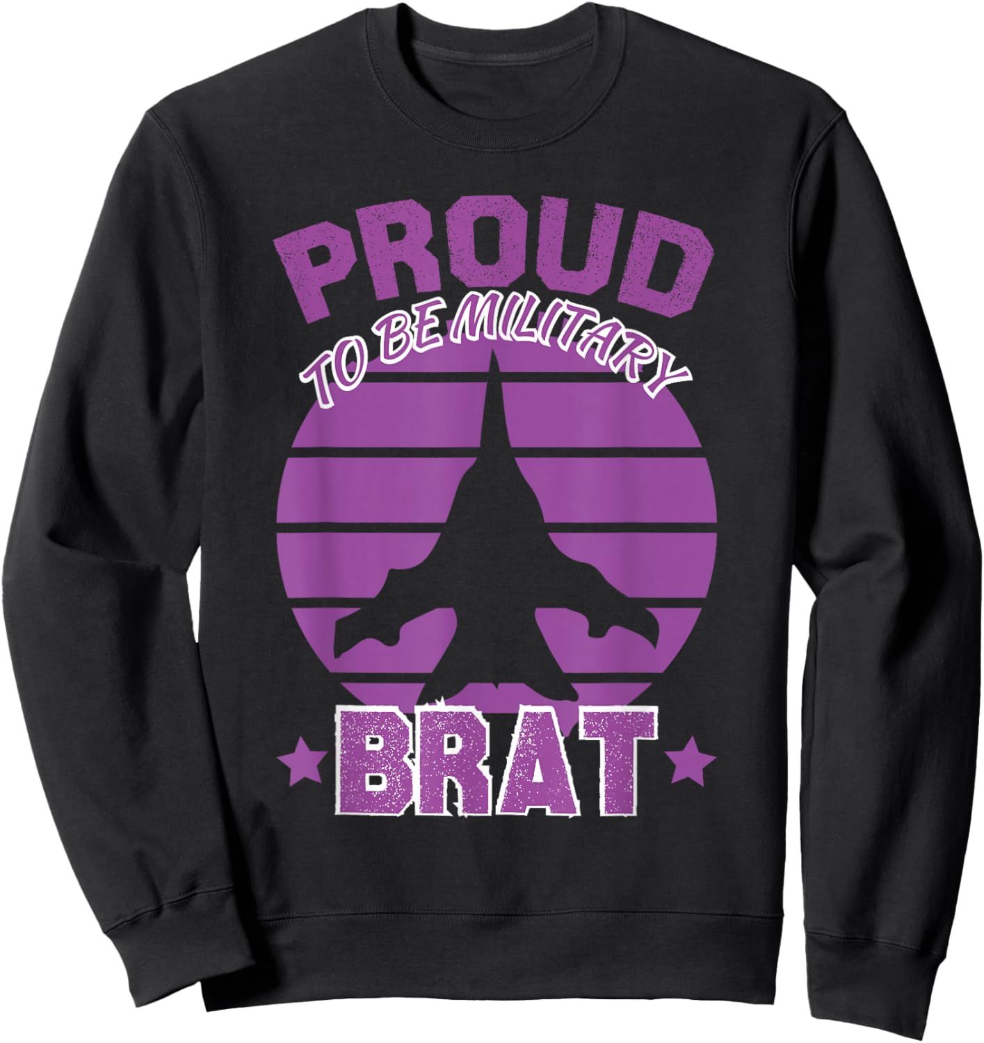 Proud To Be Military Brat Military Kids Awareness Sweatshirt - Sweatshirt | Black