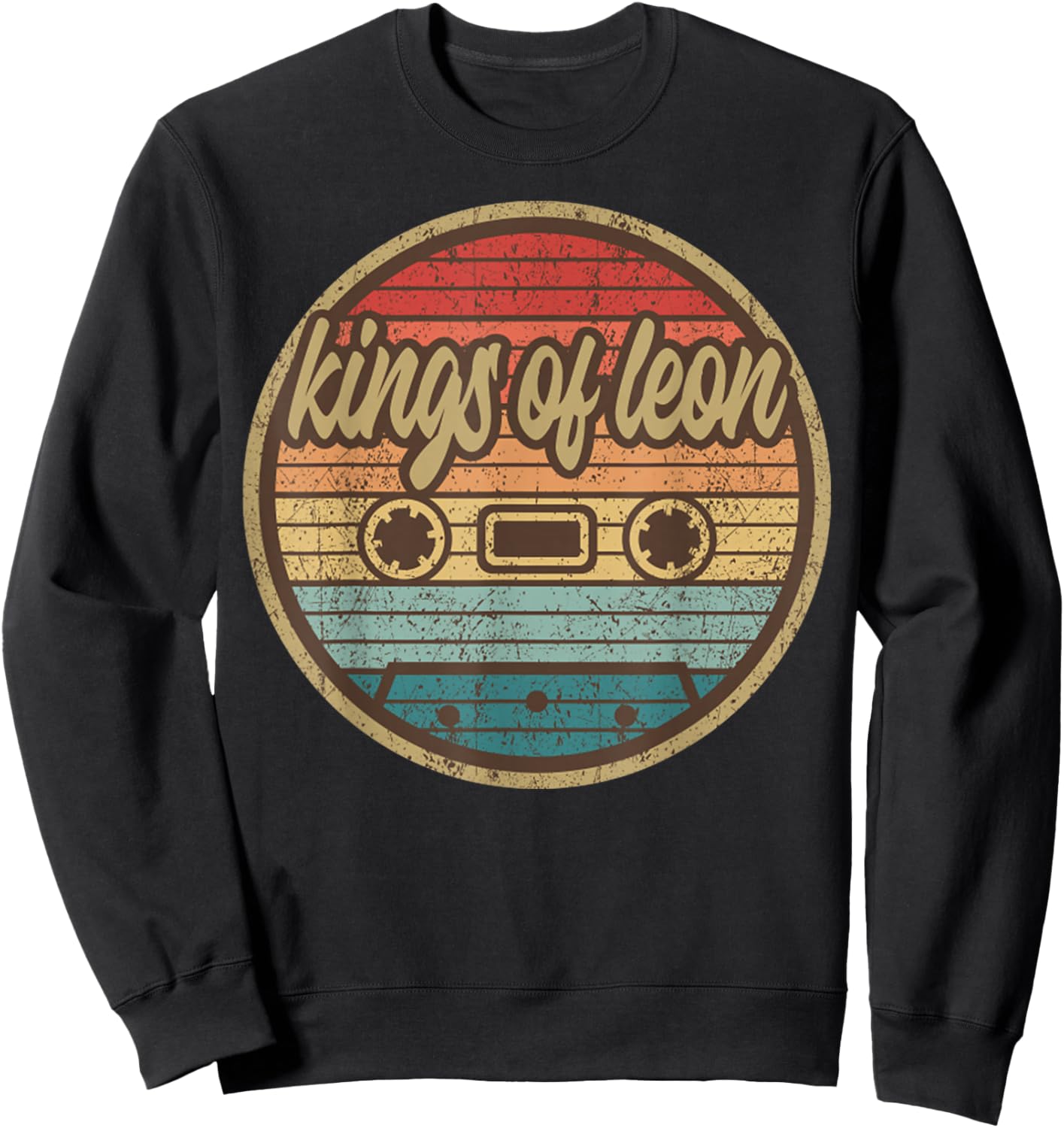 Musiker Leons King Kassette Retro Circle 2000er Rock Vintage Sweatshirt - Sweatshirt | Black