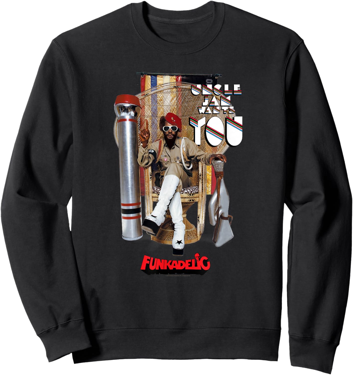 George Clinton Parliament Funkadelic Uncle Jam Wants You Sweatshirt - Sweatshirt | Black