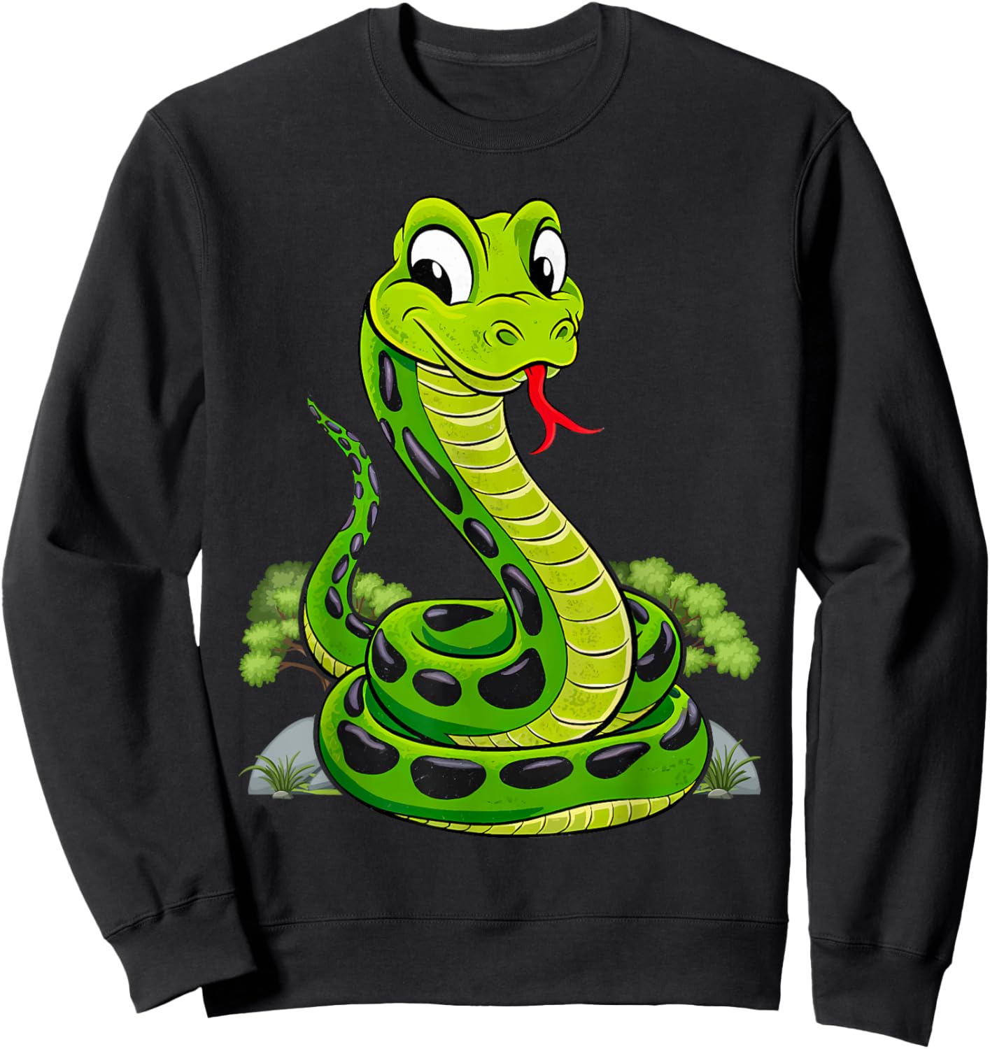 Reptile Kids Cute Snake Sweatshirt - Sweatshirt | Black