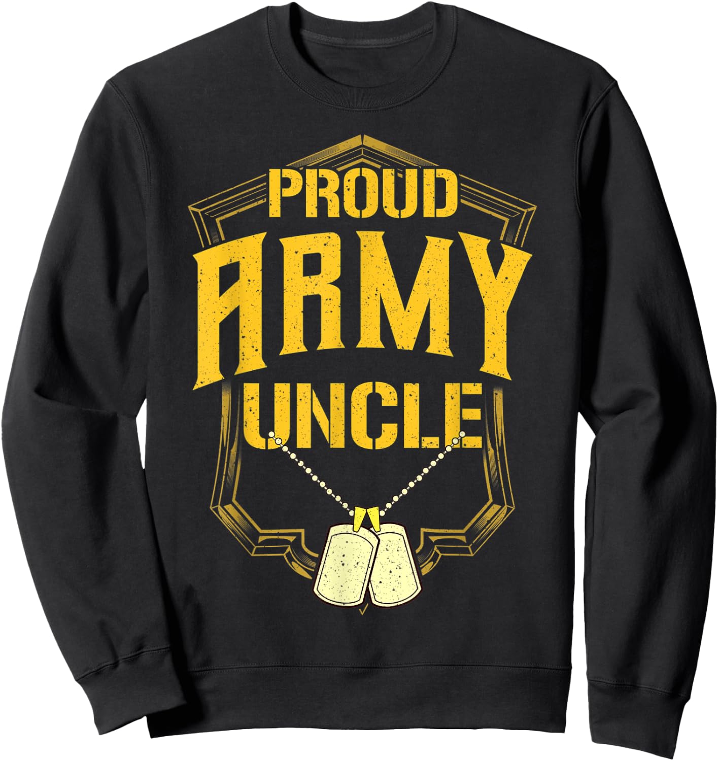 Proud Army Uncle Shirt Military Pride T Shirt Sweatshirt - Sweatshirt | Black