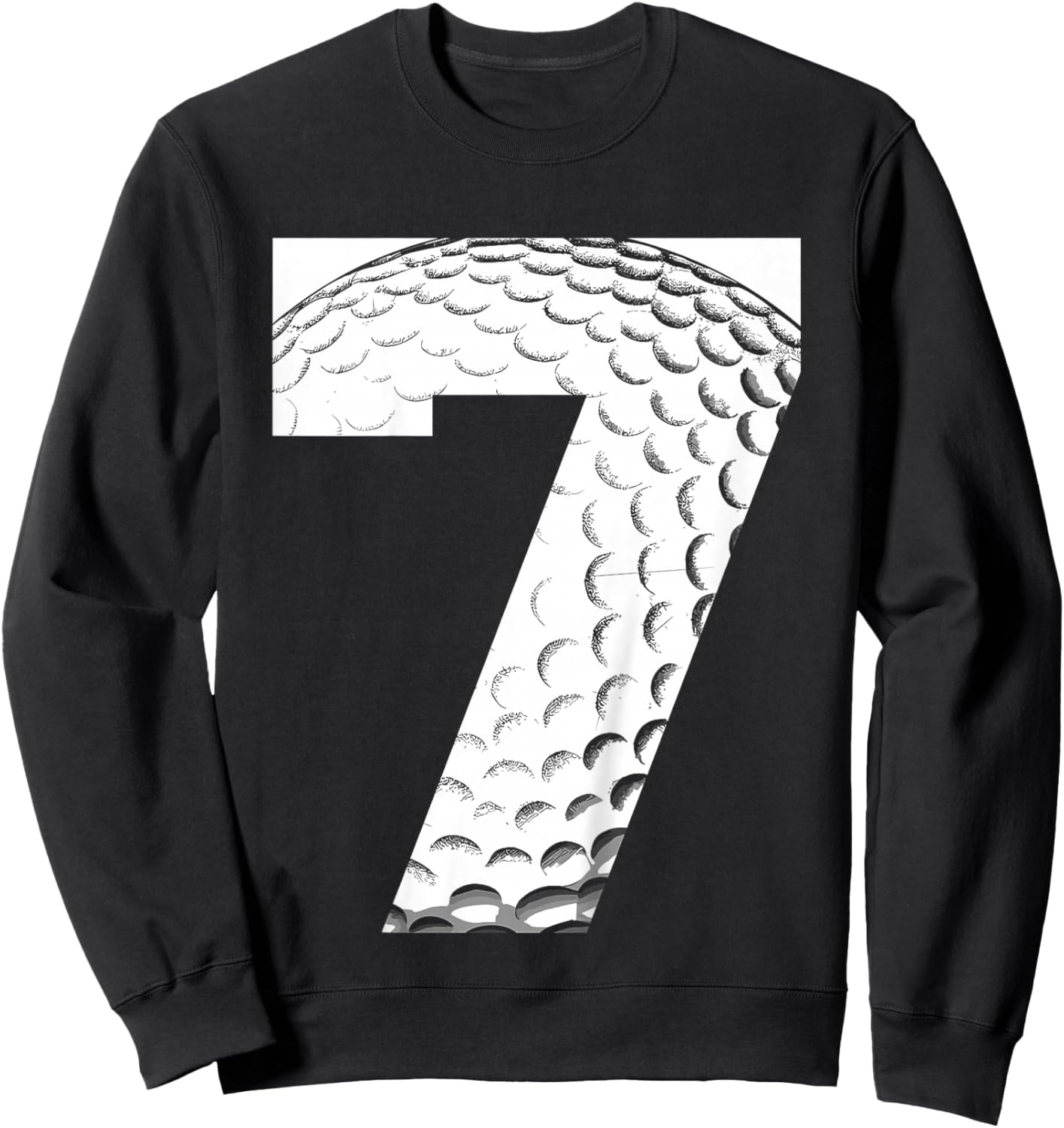 Kids 7th Birthday Boy Golf Player Golf 7 Years Old Sweatshirt - Sweatshirt | Black