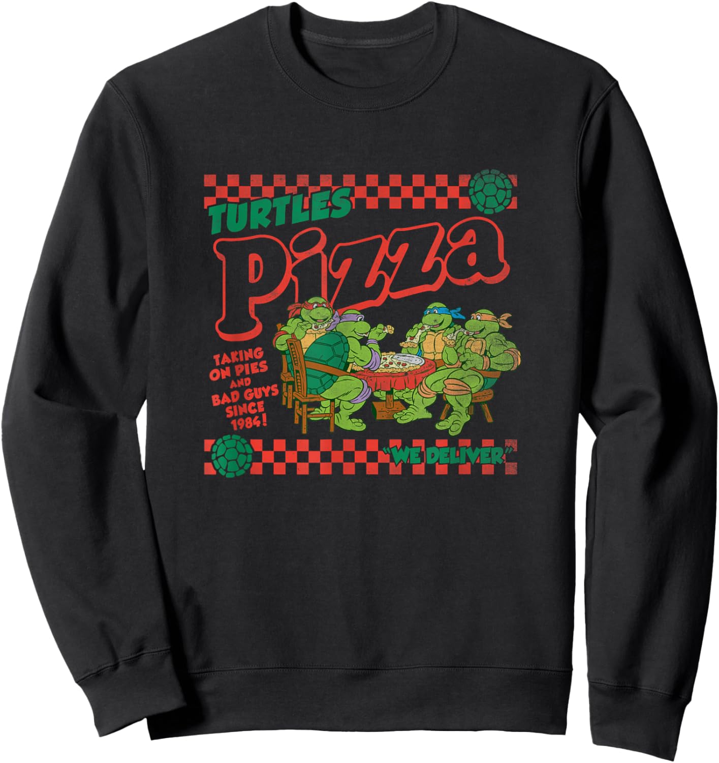 Teenage Mutant Ninja Turtles Pizza Delivery Classic Logo Sweatshirt - Sweatshirt | Black