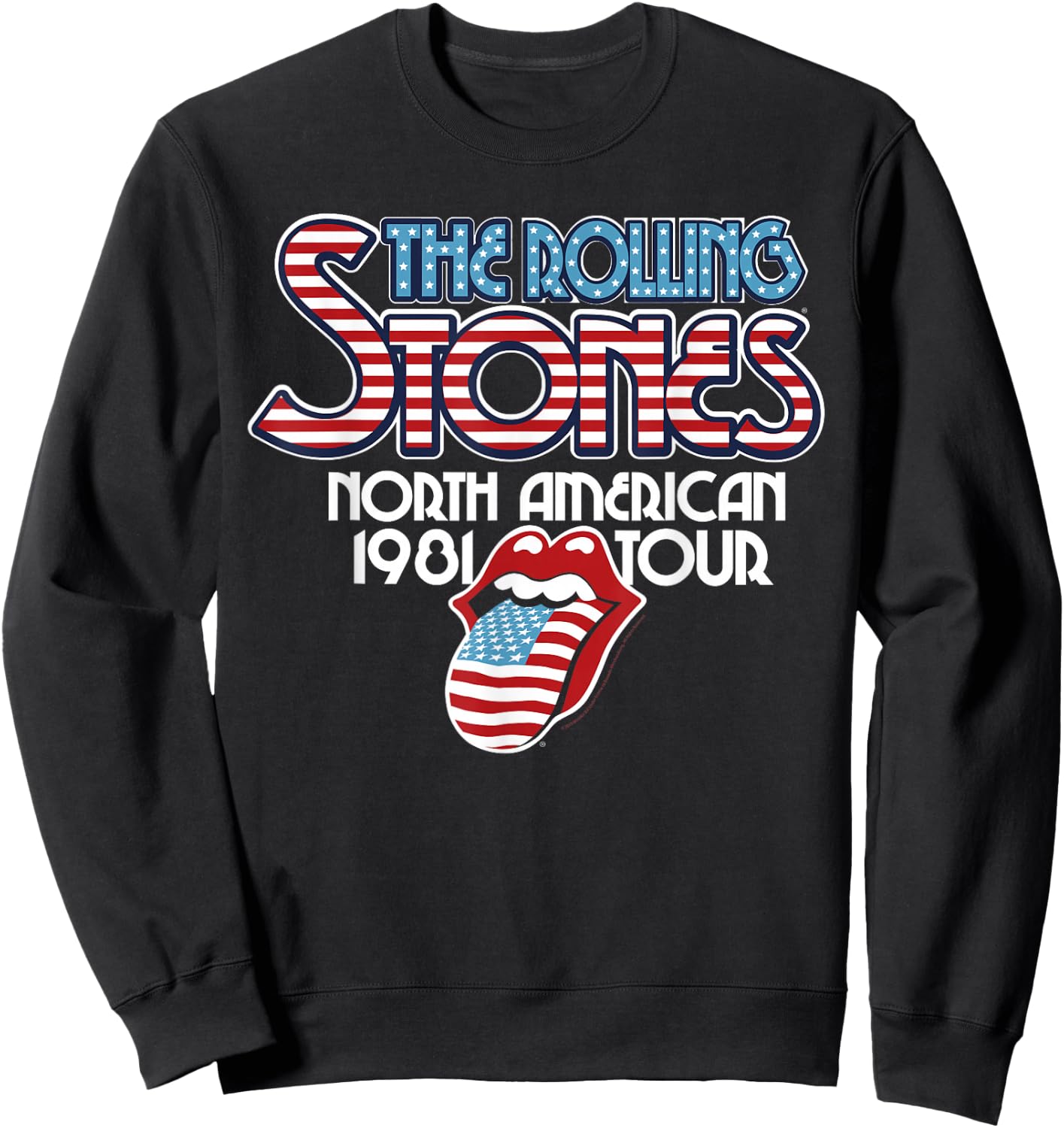 Rolling Stones Official NA Tour 1981 Sweatshirt - Sweatshirt | Black
