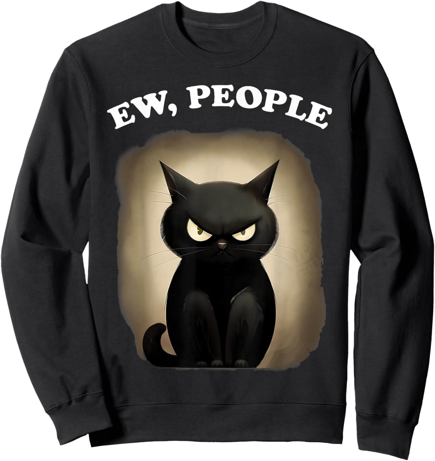 Cat Shirts /Women - Funny Cat Shirts for Cat Dad/Mom Sweatshirt - Sweatshirt | Black