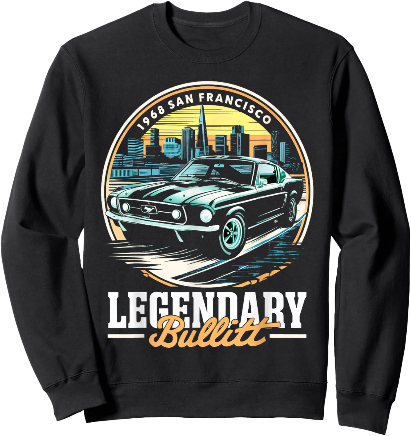 Legendärer Bullitt Muscle Oldtimer Sweatshirt - Sweatshirt | Black
