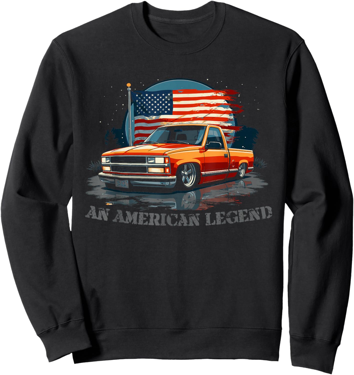 OBS Single Cab Truck Old Body Style American Legend CK Truck Sweatshirt - Sweatshirt | Black