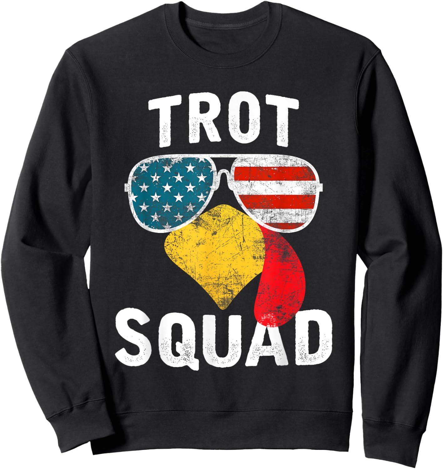 Thanksgiving Turkey Trot Squad 2025 Trot Race Women Men Kids Sweatshirt - Sweatshirt | Black