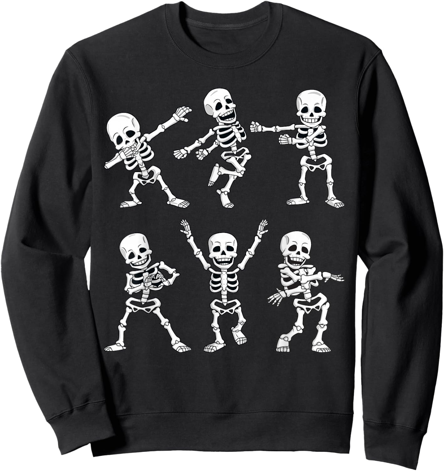 Dancing Skeletons Dance Challenge Boys Girl Kids Halloween Small Sweatshirt - Sweatshirt | Black