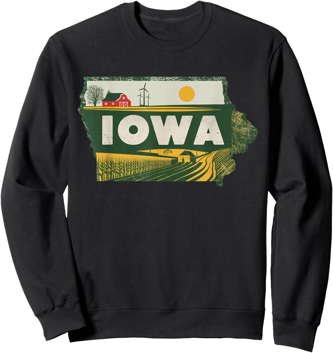 Iowa State of Iowa Retro Iowa Sweatshirt - Sweatshirt | Black