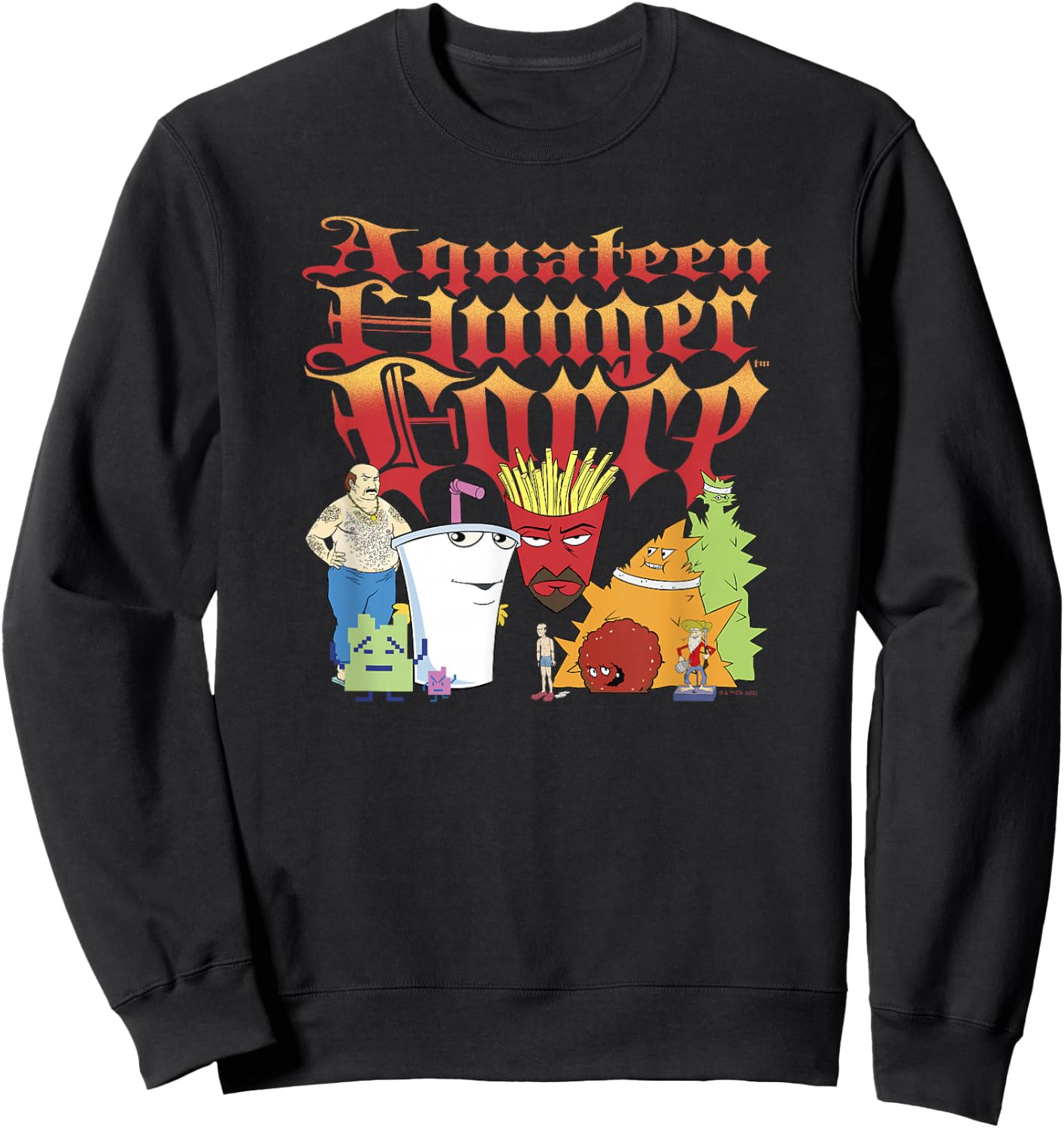 Aqua Teen Hunger Force Group Power Pose Sweatshirt - Sweatshirt | Black