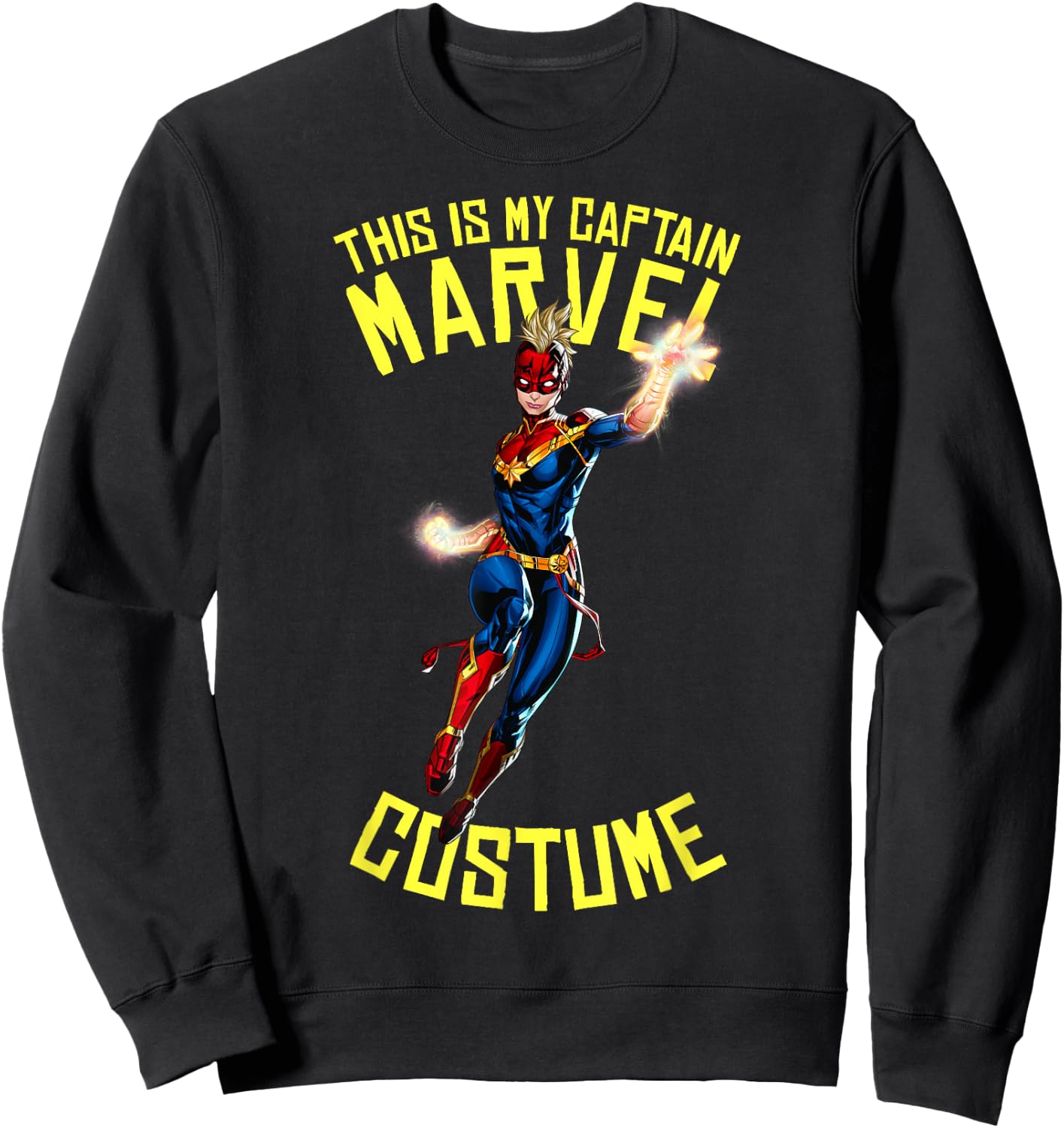 Marvel Halloween This Is My Captain Marvel Costume Sweatshirt - Sweatshirt | Black