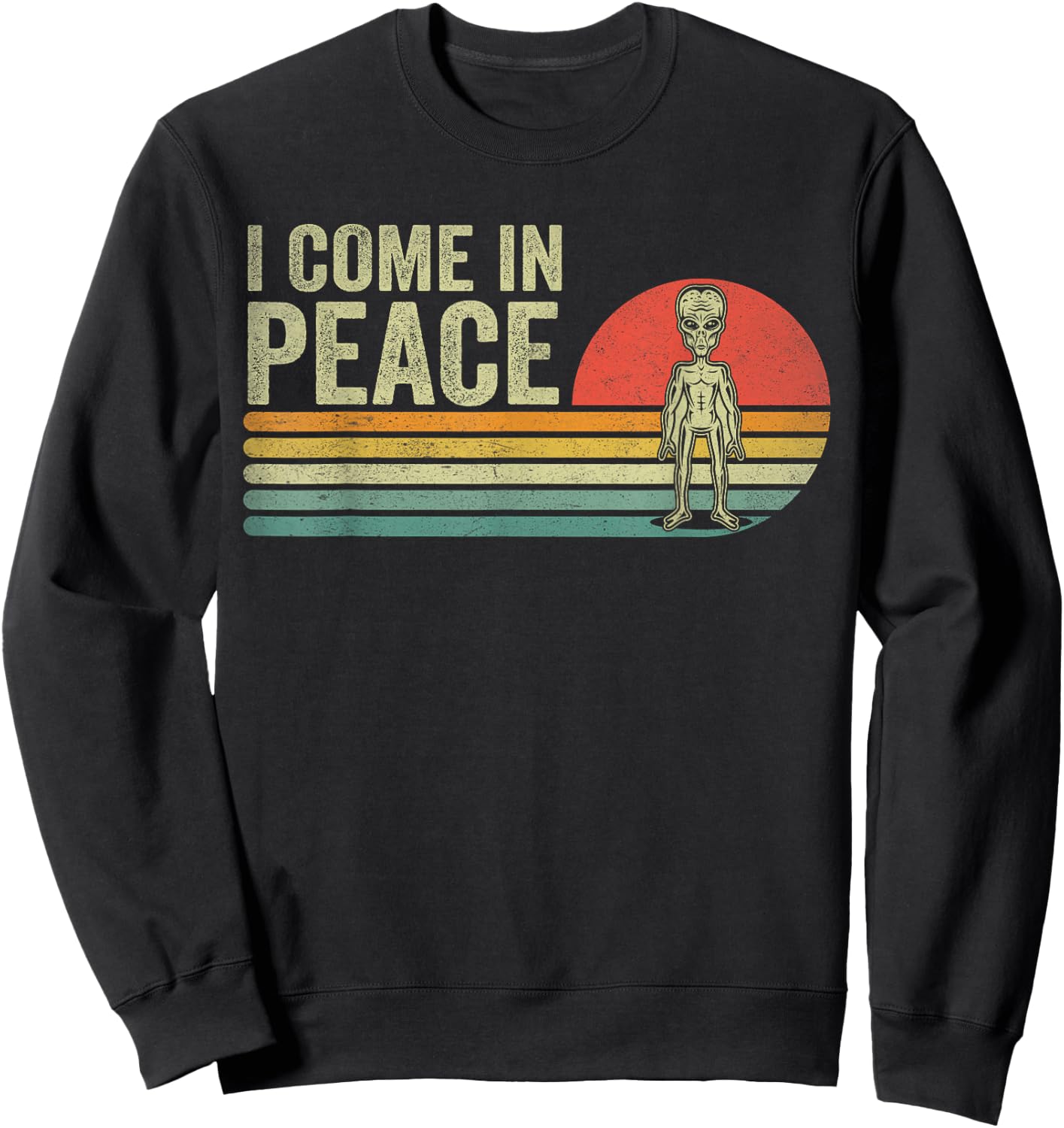 I Come In Peace im Peace Matching Couples Alien Sweatshirt - Sweatshirt | Black