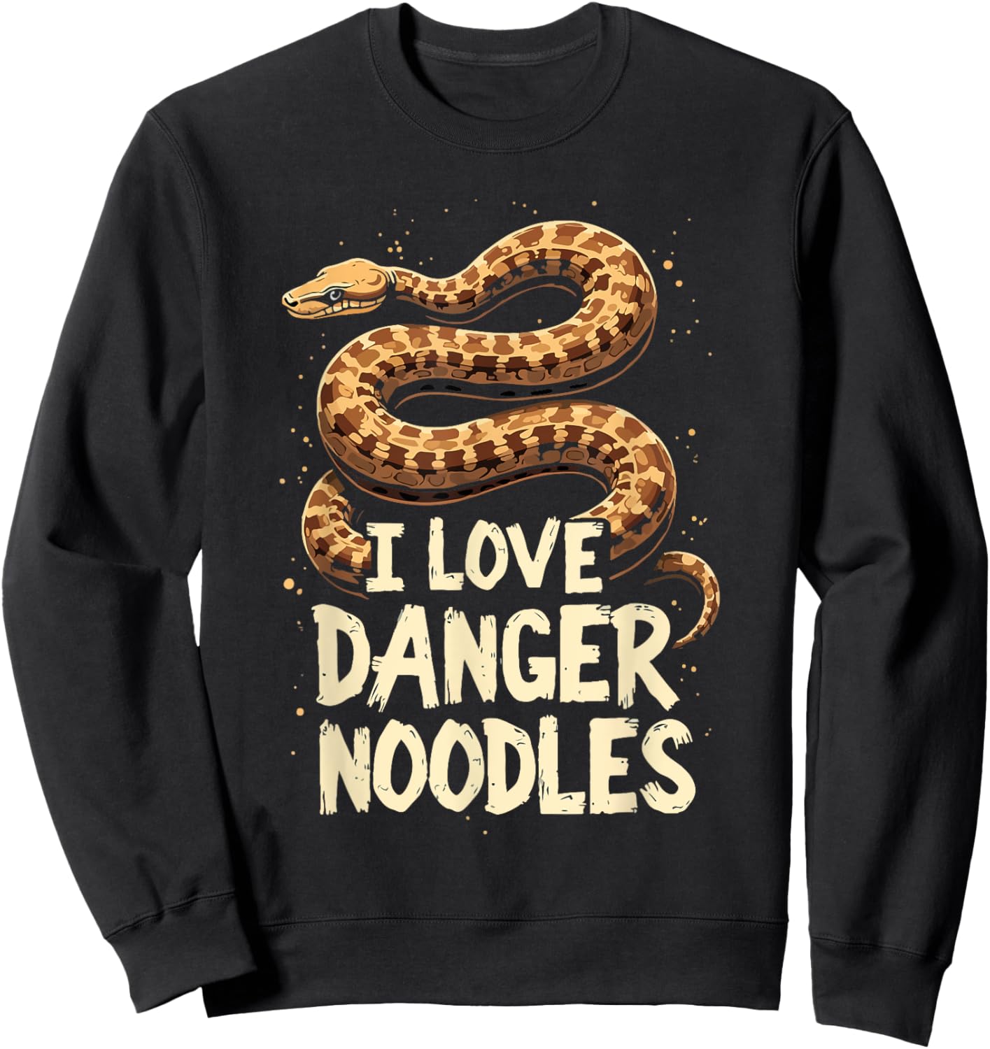 Ball Python Snake Lover Reptile I Love Danger Noodles Sweatshirt - Sweatshirt | Black