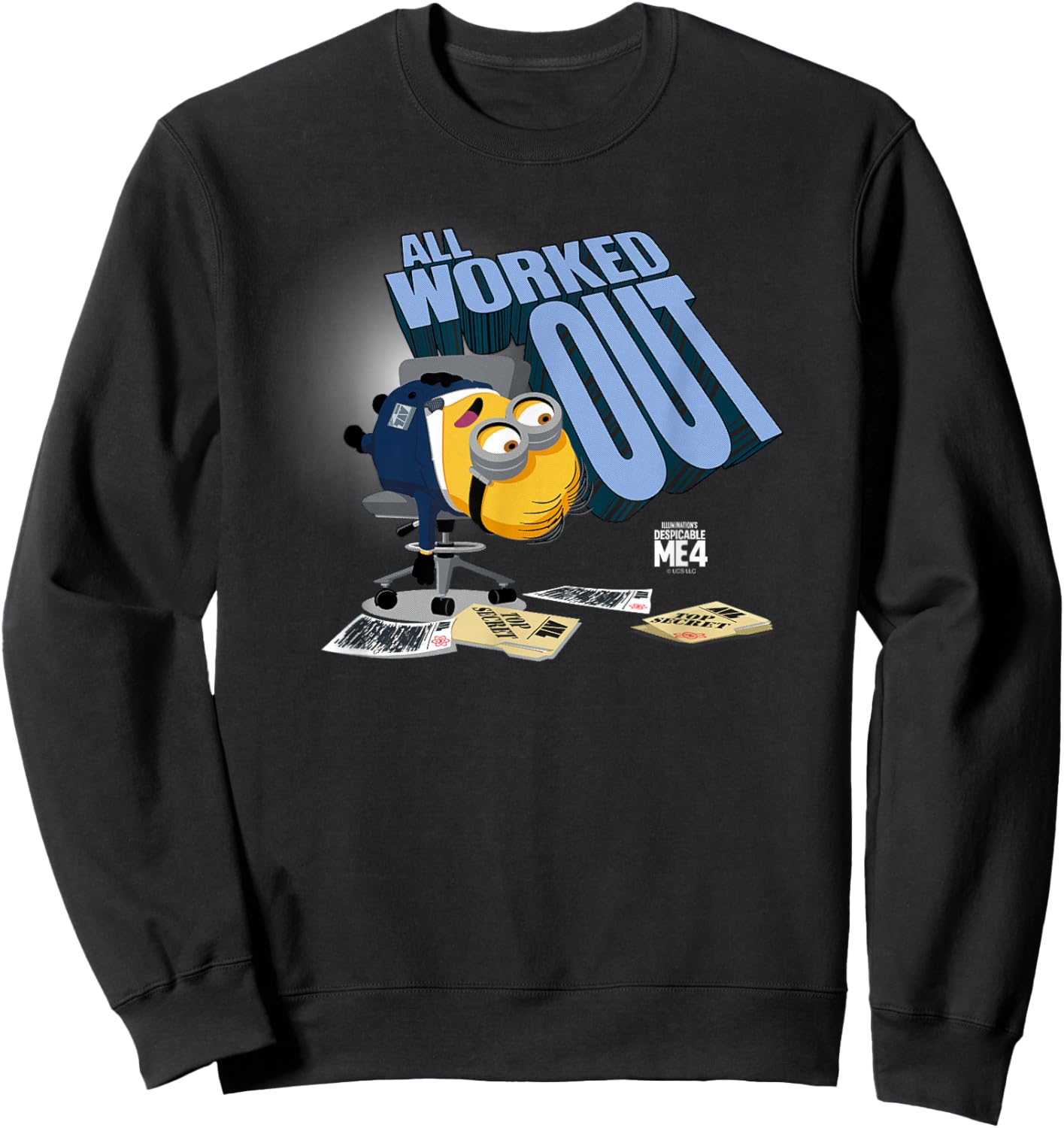 Minions Despicable Me 4 AVL All Worked Out Sweatshirt - Sweatshirt | Black