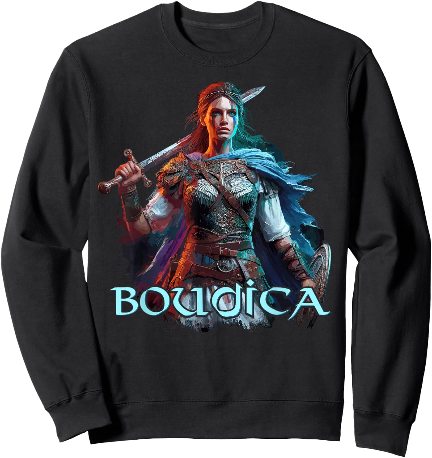 Boudica Boudicca Queen British England Roman Empire History Sweatshirt - Sweatshirt | Black