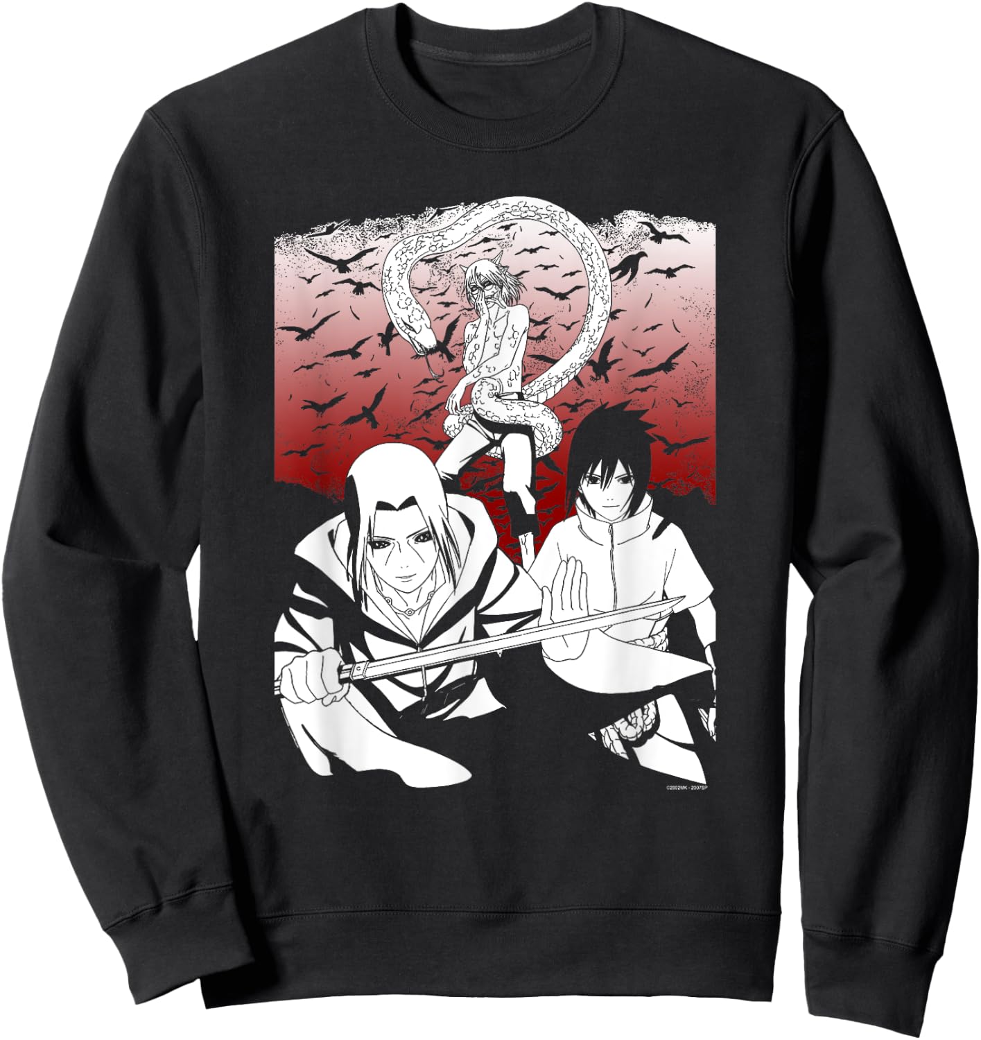 Naruto Shippuden Sasuke Orochimaru Anime Sweatshirt - Sweatshirt | Black