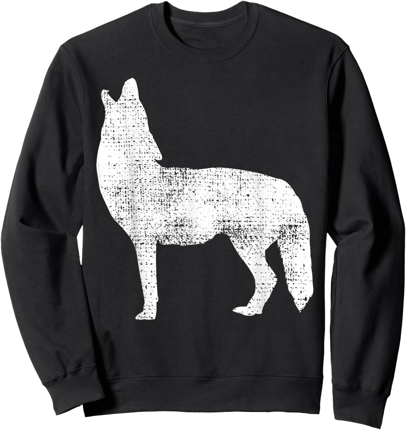 Vintage Coyote Alaska Canada Sweatshirt - Sweatshirt | Black