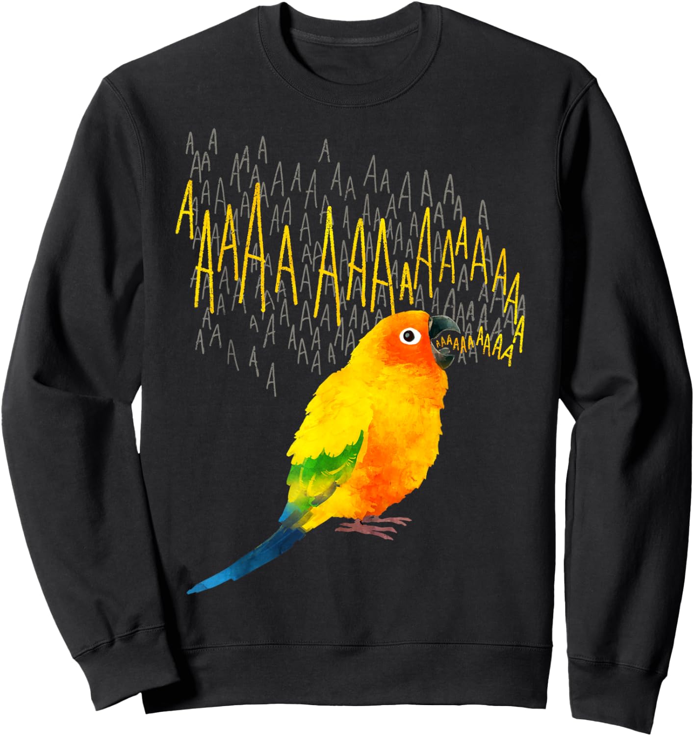 Screaming Sun Conure Sweatshirt - Sweatshirt | Black