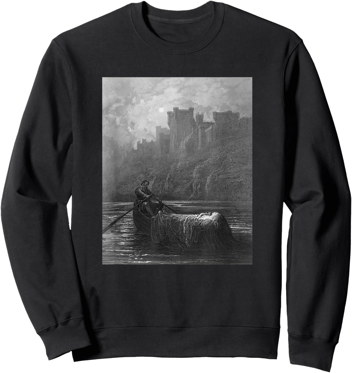 Gustave Doré - Alfred Lord Tennysons Elaine 2 - For Artists Sweatshirt - Sweatshirt | Black