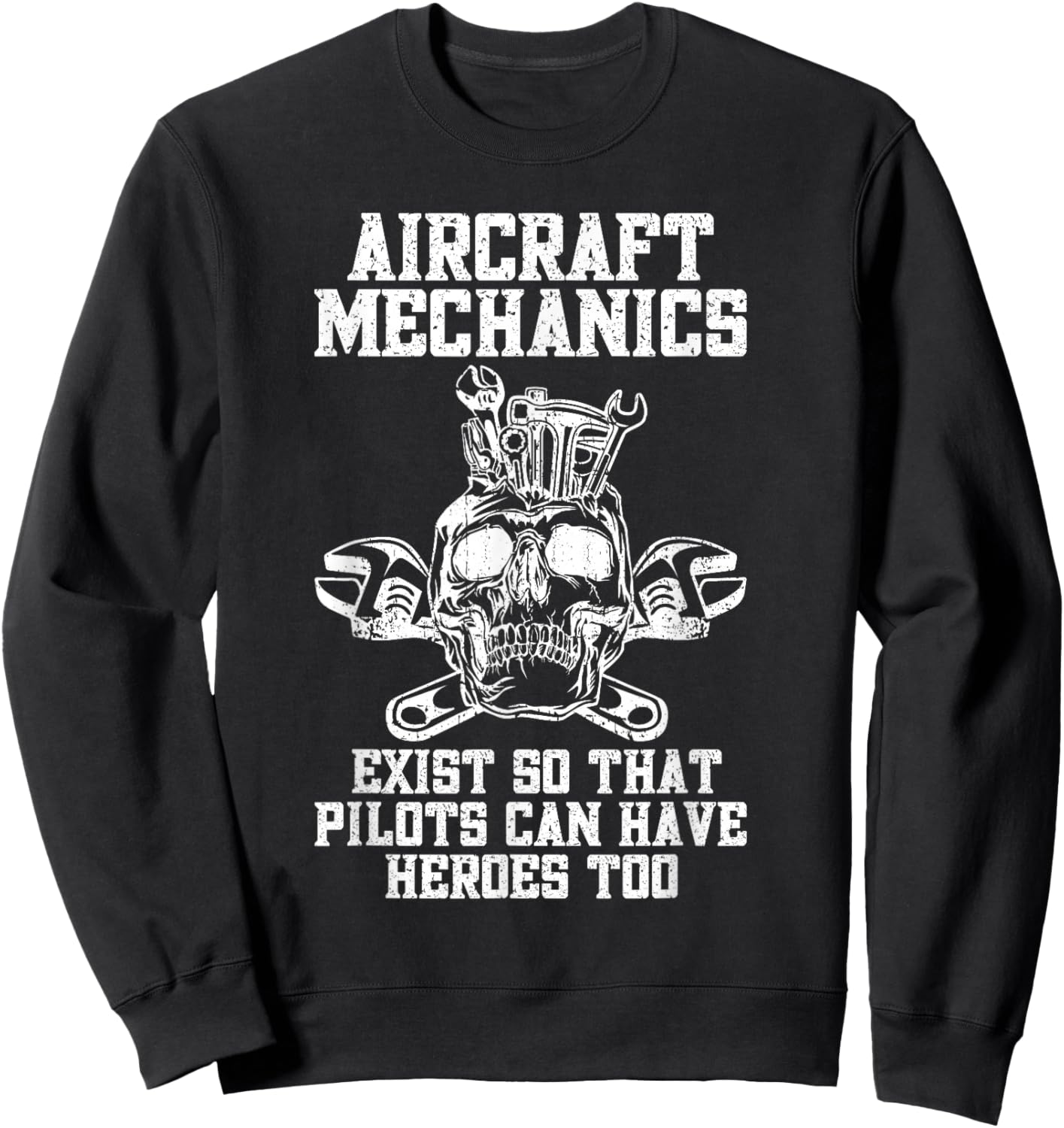 Airplane Mechanic Aircraft Maintenance Pilot Technician Sweatshirt - Sweatshirt | Black