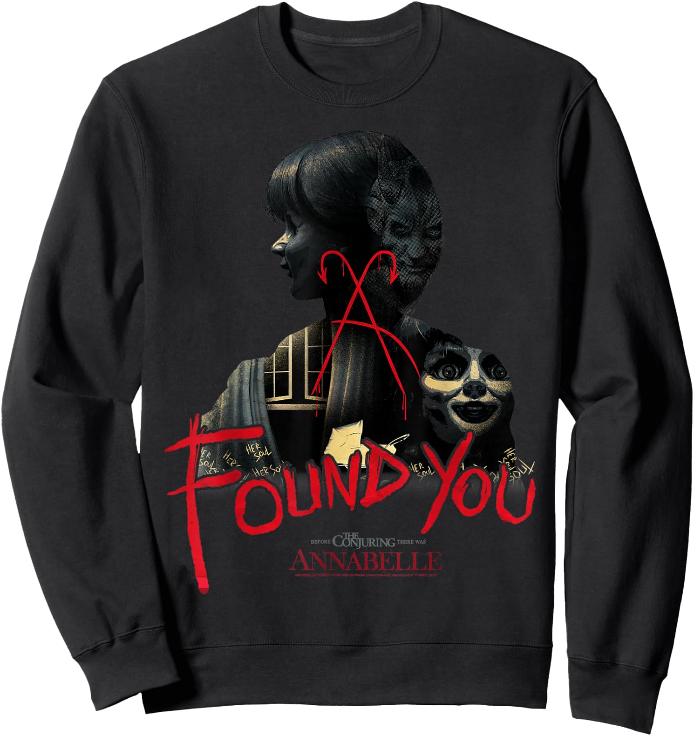 Annabelle -Adults Classic Fit Short Sleeve - Black - Small Sweatshirt - Sweatshirt | Black