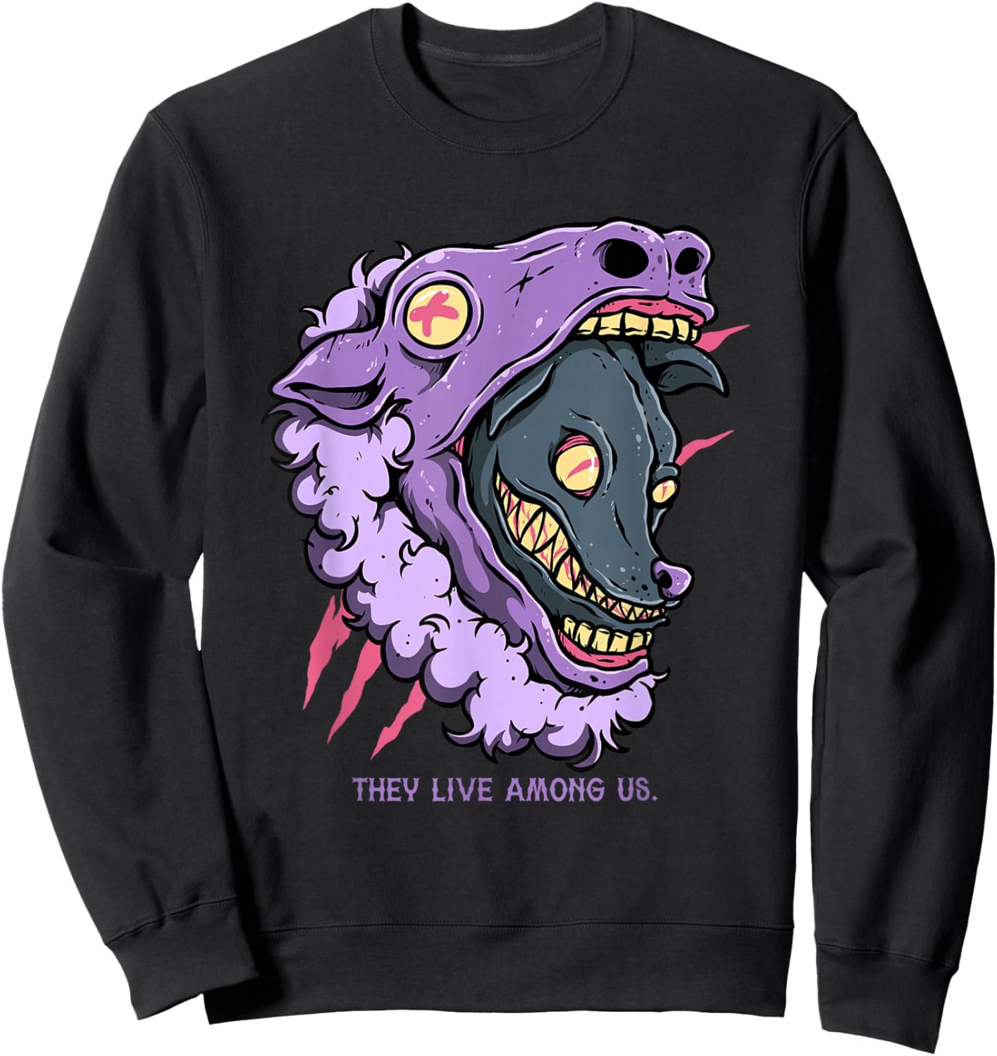 Wolf in Sheep Trust No One Manipulative They Live Among Us Sweatshirt - Sweatshirt | Black