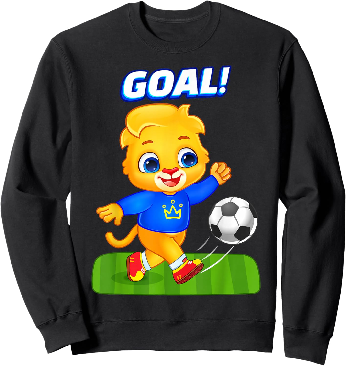 Soccer Lover Sports Player | Lucas Playing Soccer Sweatshirt - Sweatshirt | Black