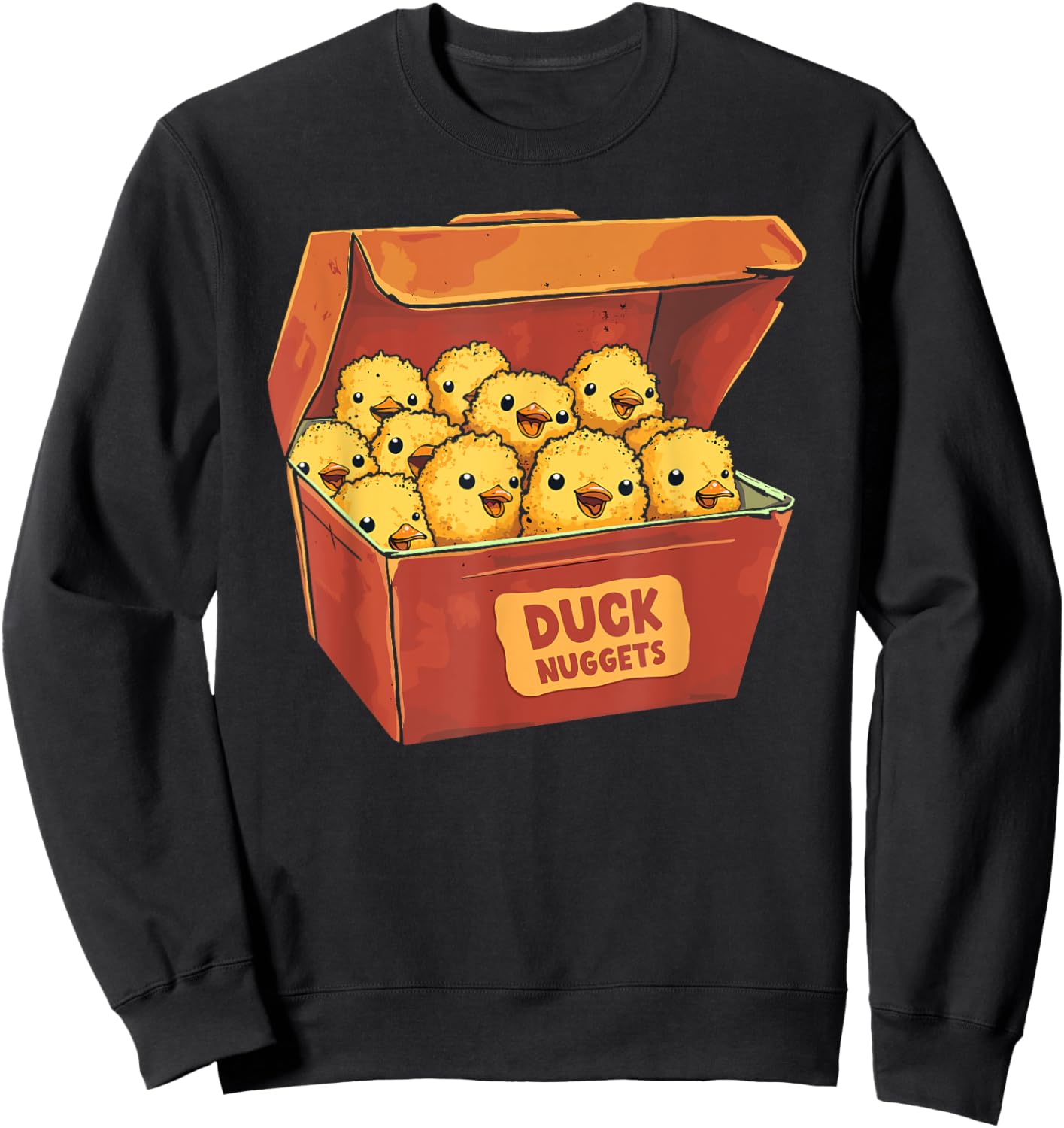 Duck Nuggets Foodie Women Duck Chicken Nugget Kids Sweatshirt - Sweatshirt | Black