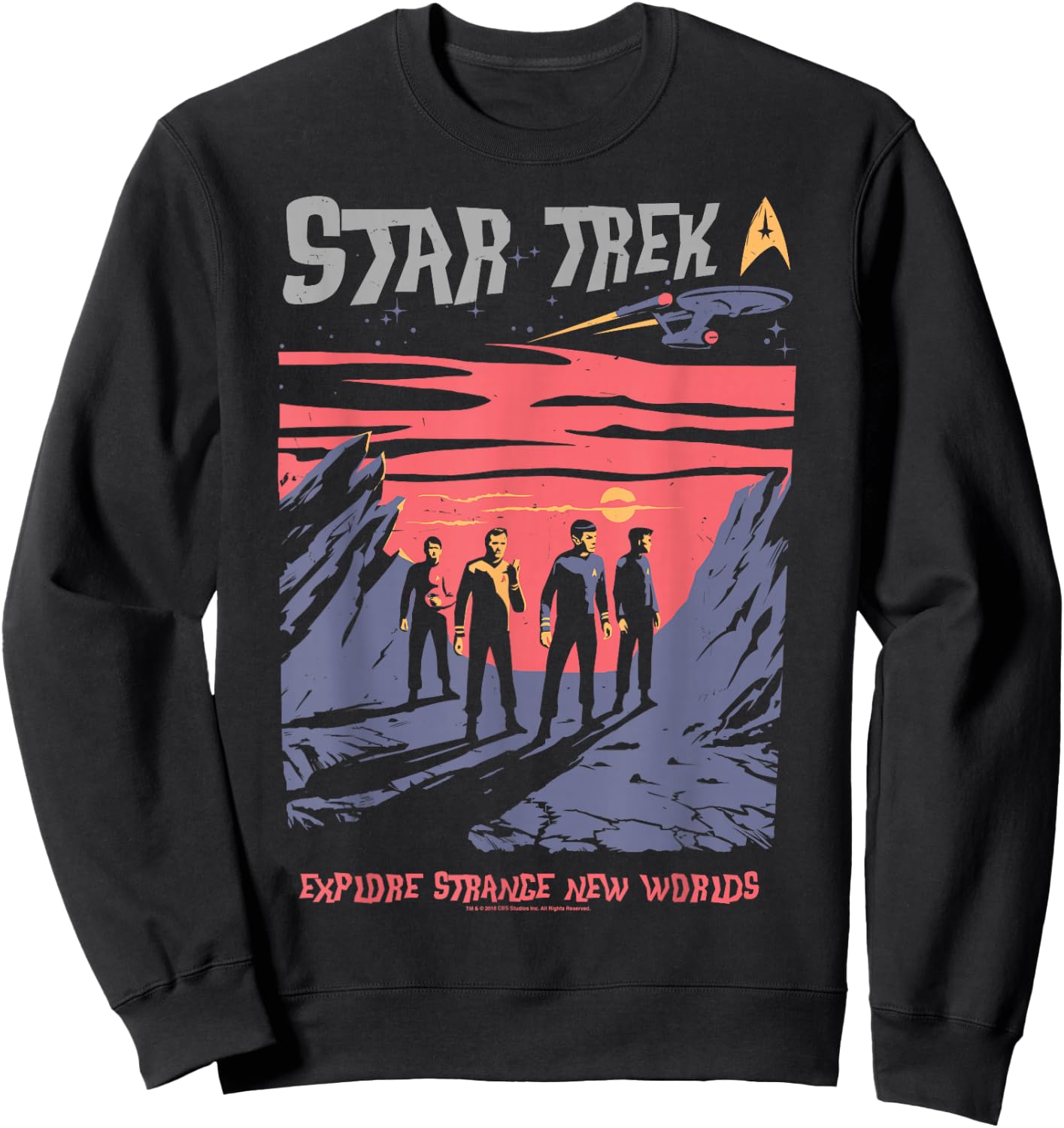 Star Trek Explore Strange New Worlds Fan Art Sweatshirt - Sweatshirt | Black
