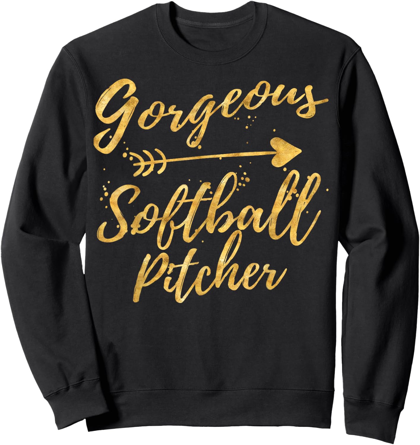 Gorgeous Softball Pitcher Gifts Shirts for Girls Sweatshirt - Sweatshirt | Black