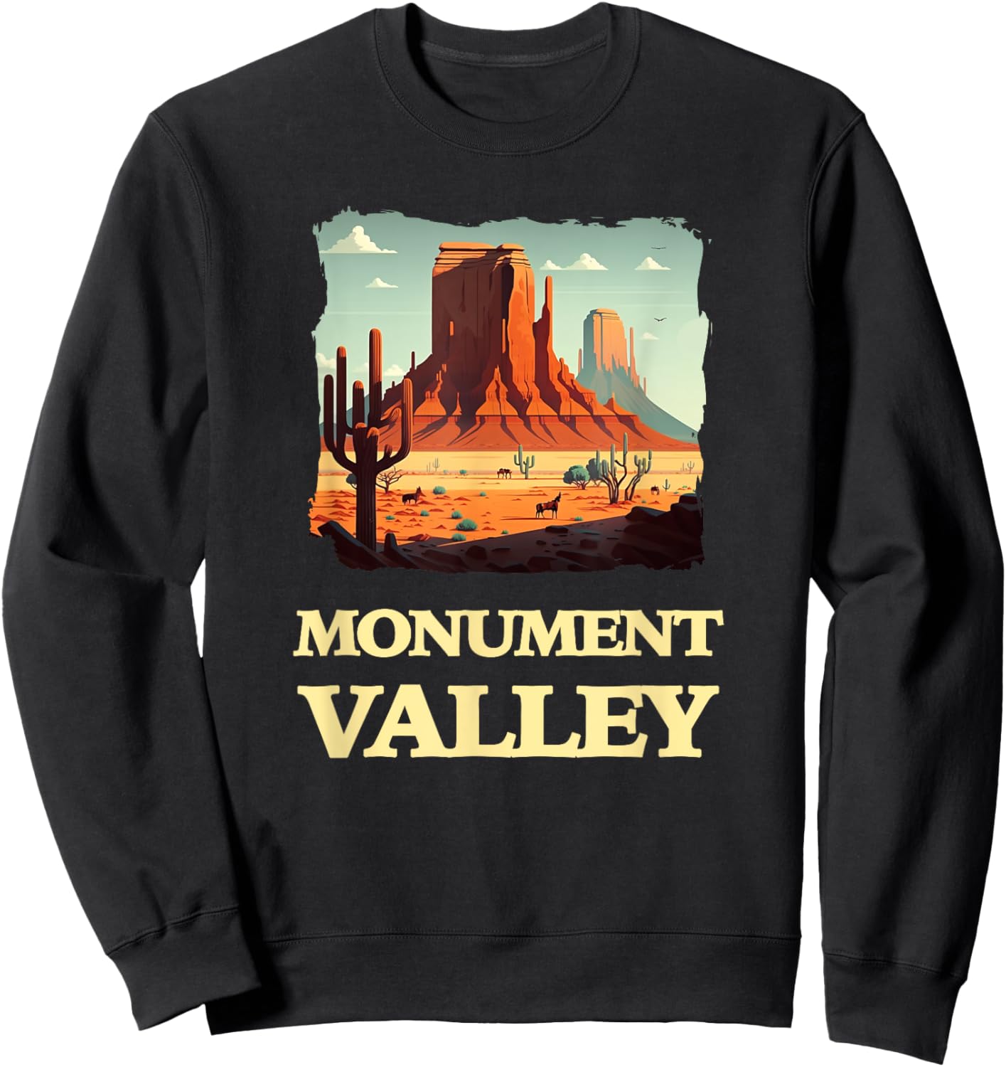 Monument Valley Utah Sweatshirt - Sweatshirt | Black