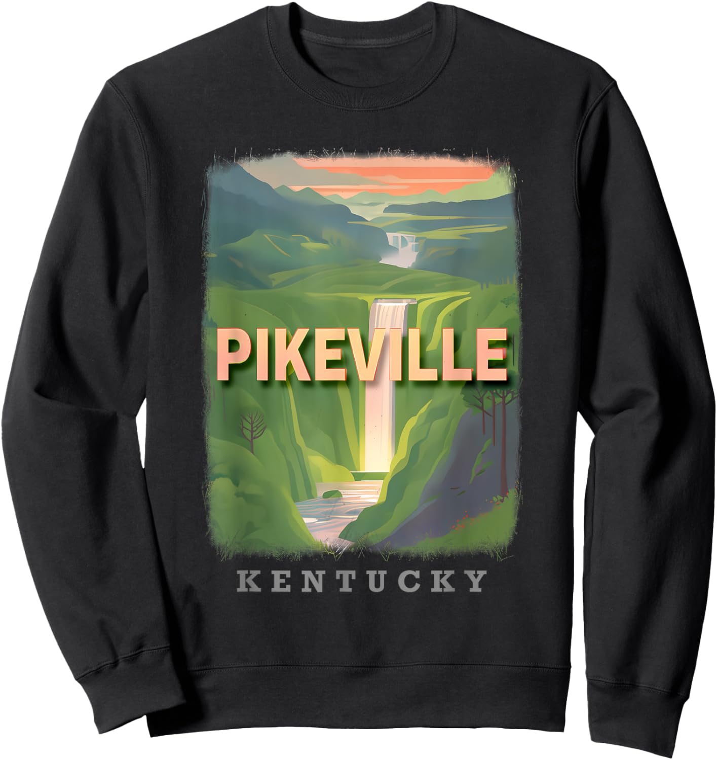 Pikeville Kentucky KY Natural Beauty SD006 Sweatshirt - Sweatshirt | Black