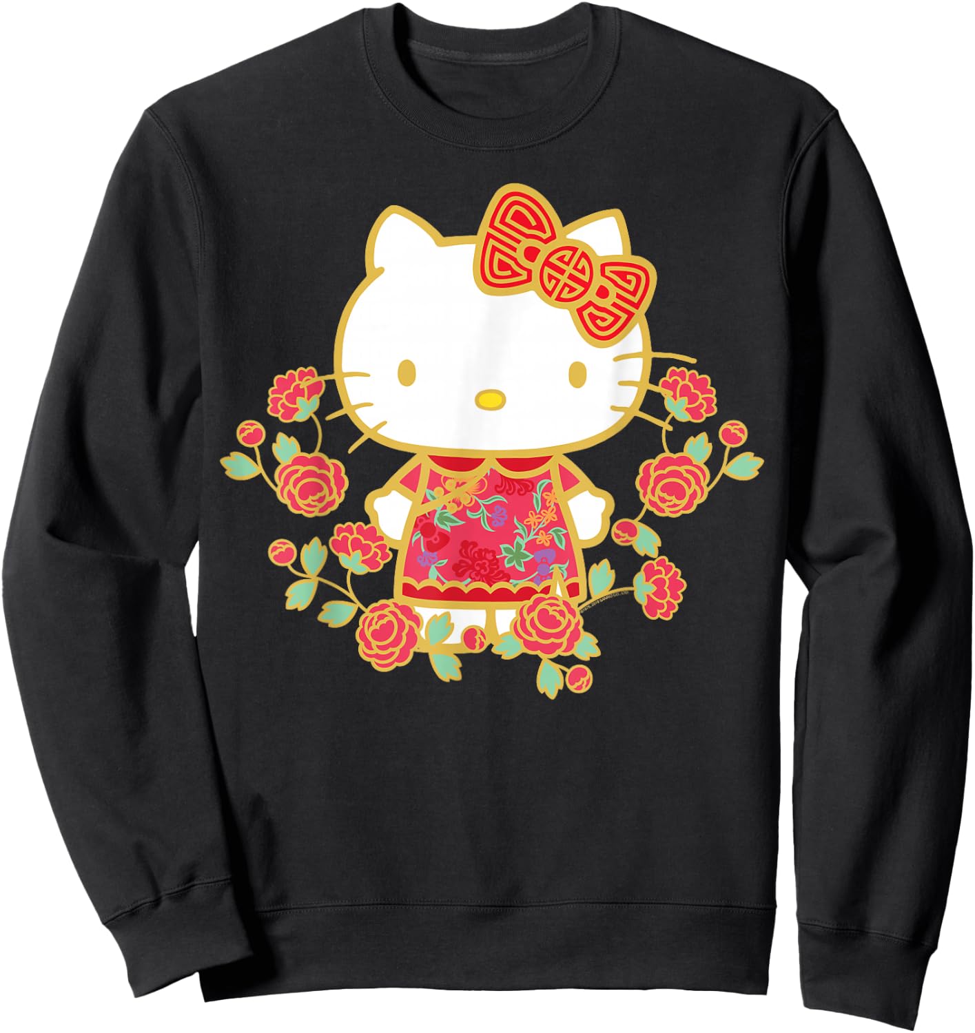 Hello Kitty Happy Lunar New Year Shirt Sweatshirt - Sweatshirt | Black