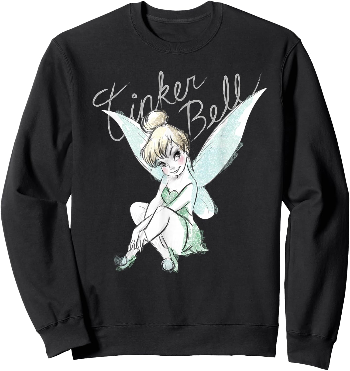 Disney Tinker Bell Sitting Sweatshirt - Sweatshirt | Black