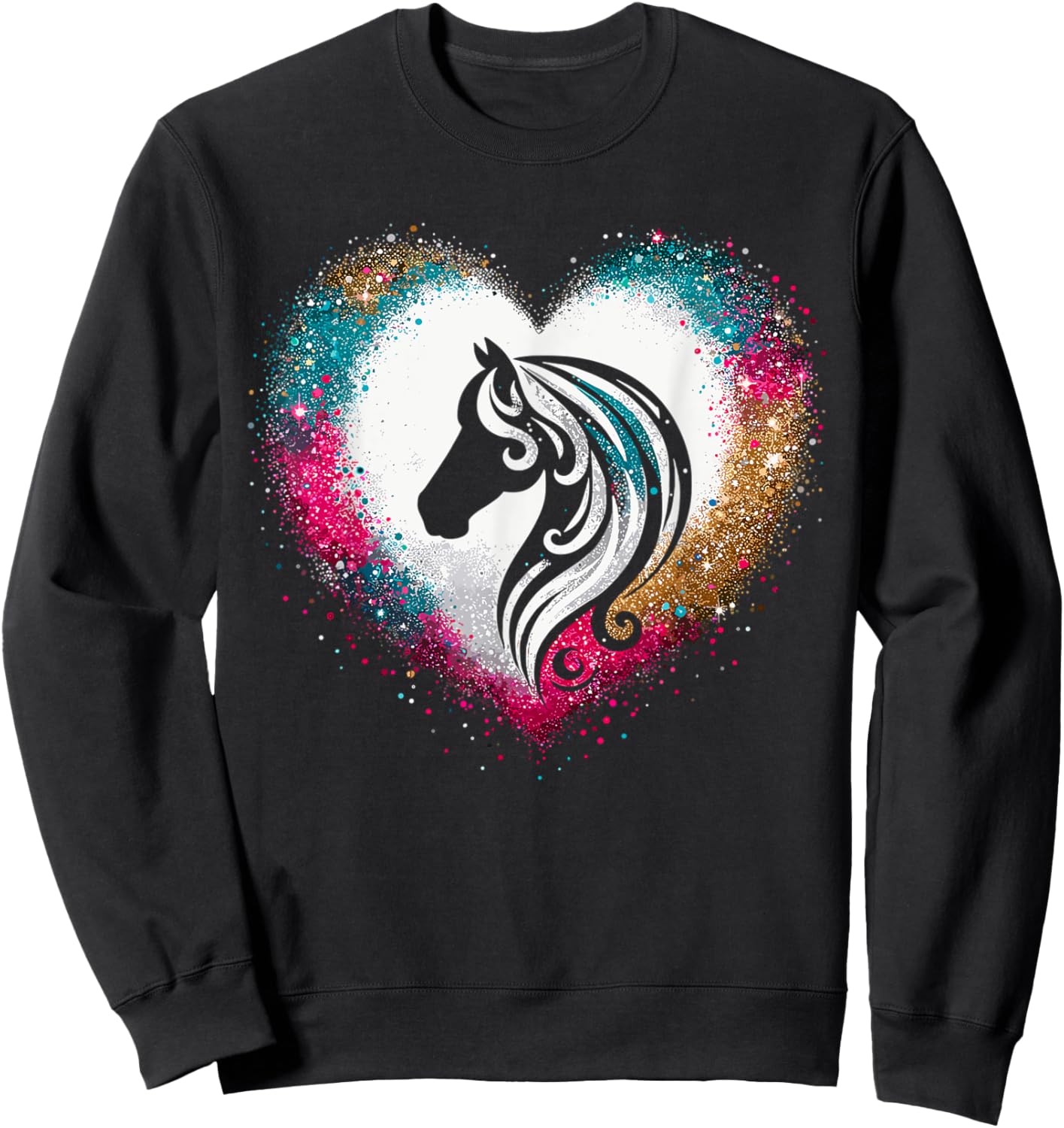 Horse lover Equestrian For Cowgirl Sweatshirt - Sweatshirt | Black