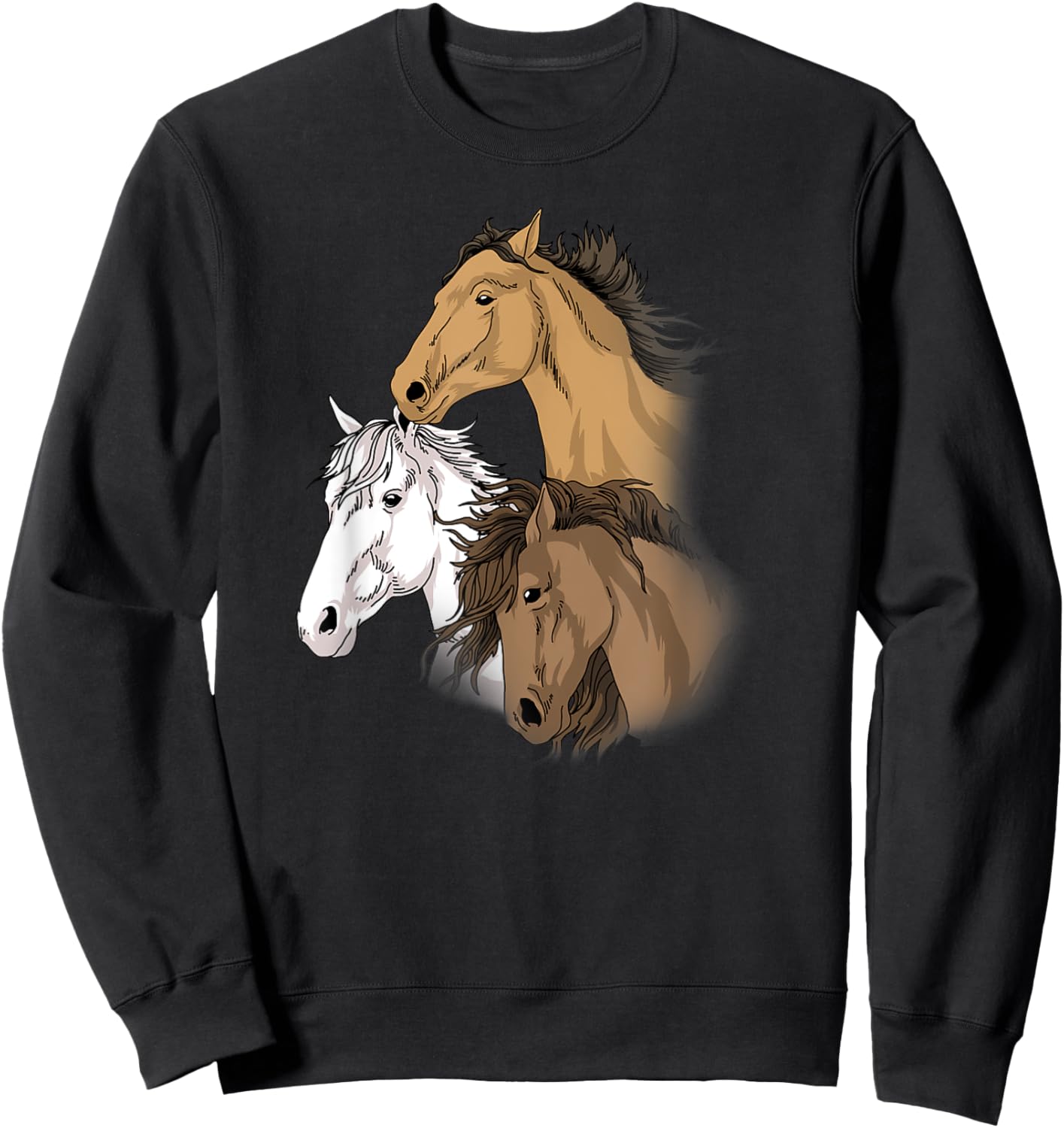 Horse Gifts For Girls 10-12 Horse Shirts Women Love Riding Sweatshirt - Sweatshirt | Black