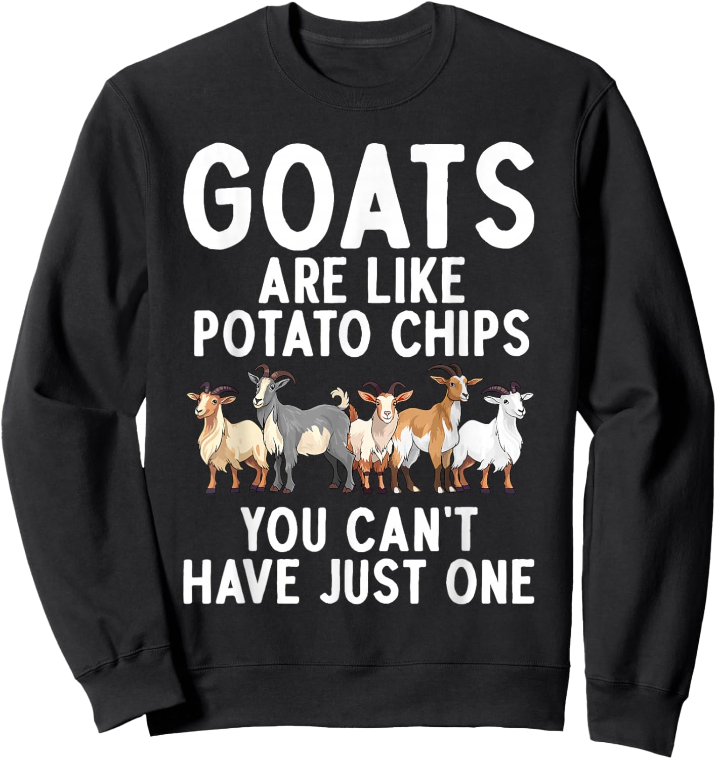 Cool Goat Design Women Goat Themed Pygmy Goat Lover Sweatshirt - Sweatshirt | Black