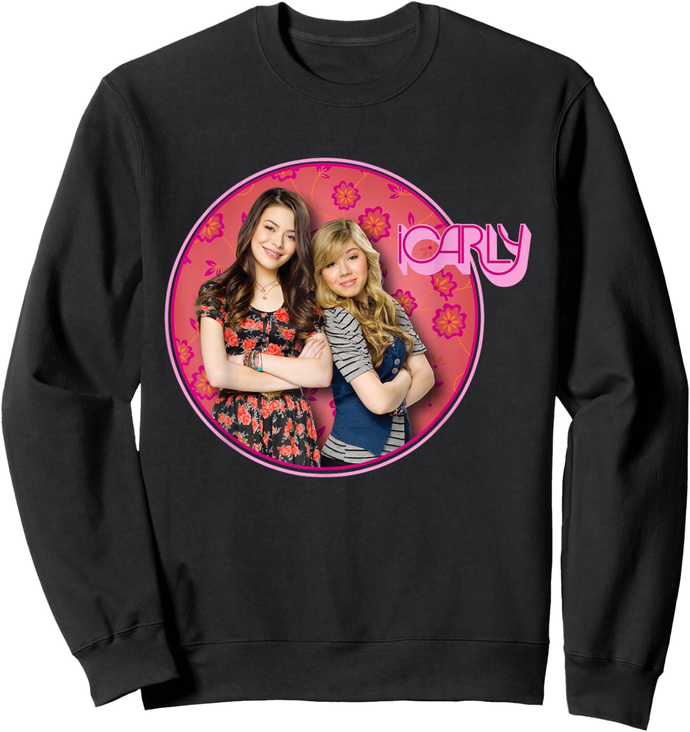 iCarly Floral Sam and Carly Sweatshirt - Sweatshirt | Black