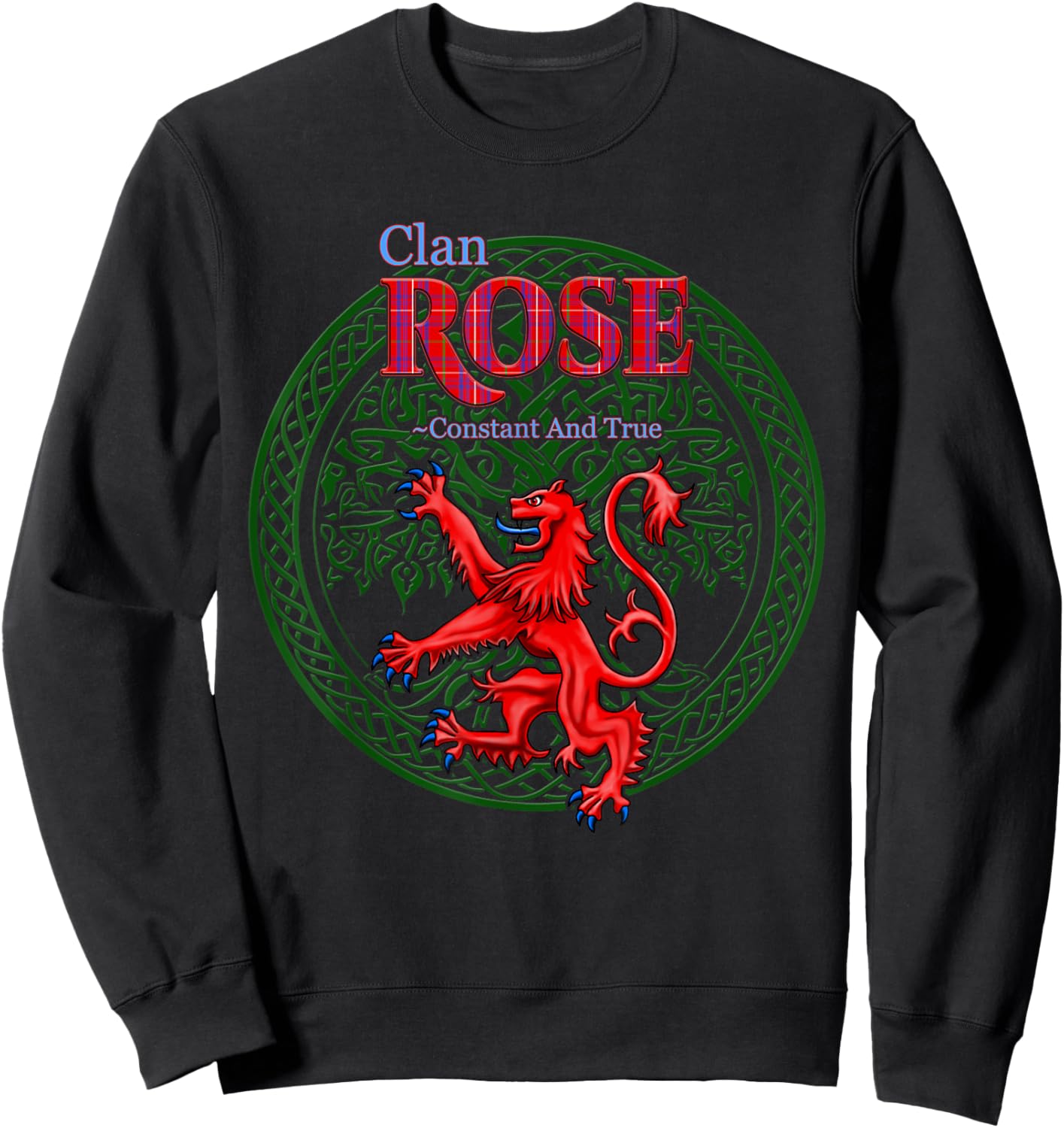 Rose Scottish Clan Pride Family Motto Sweatshirt - Sweatshirt | Black